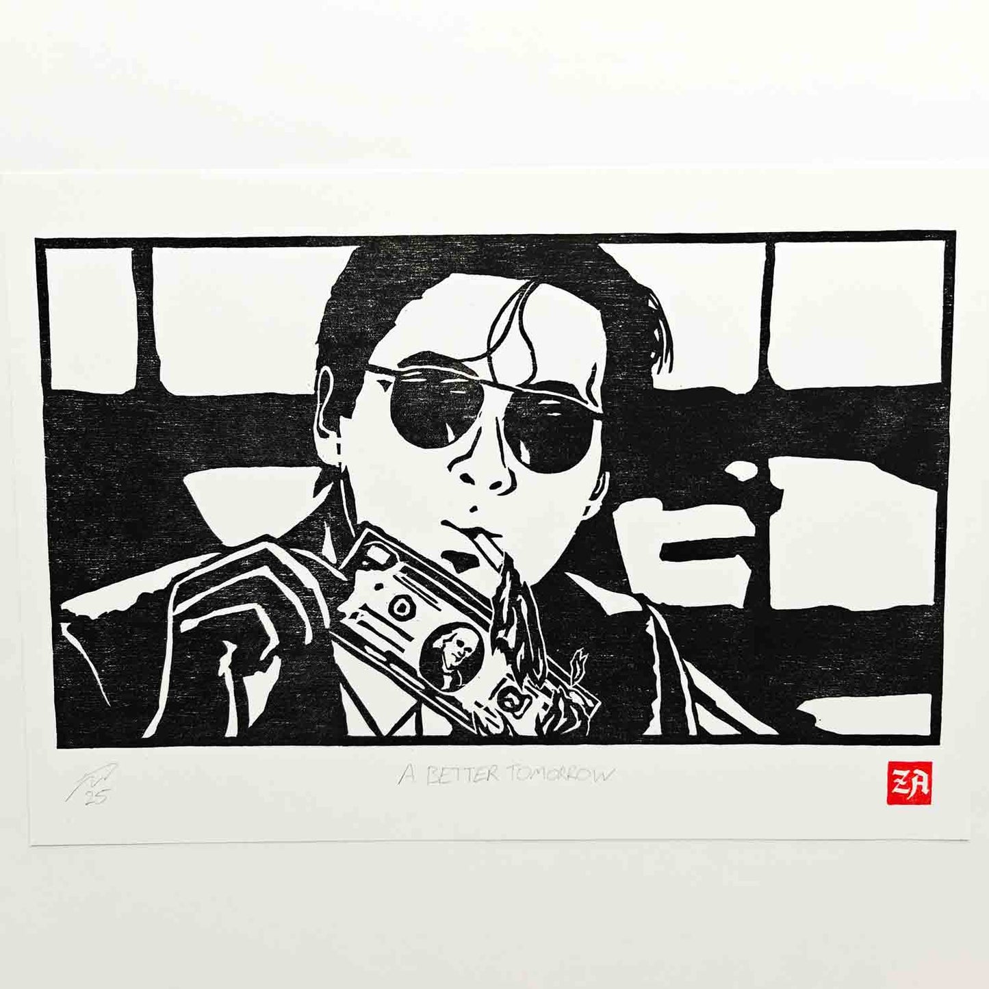 A Better Tomorrow - woodcut print