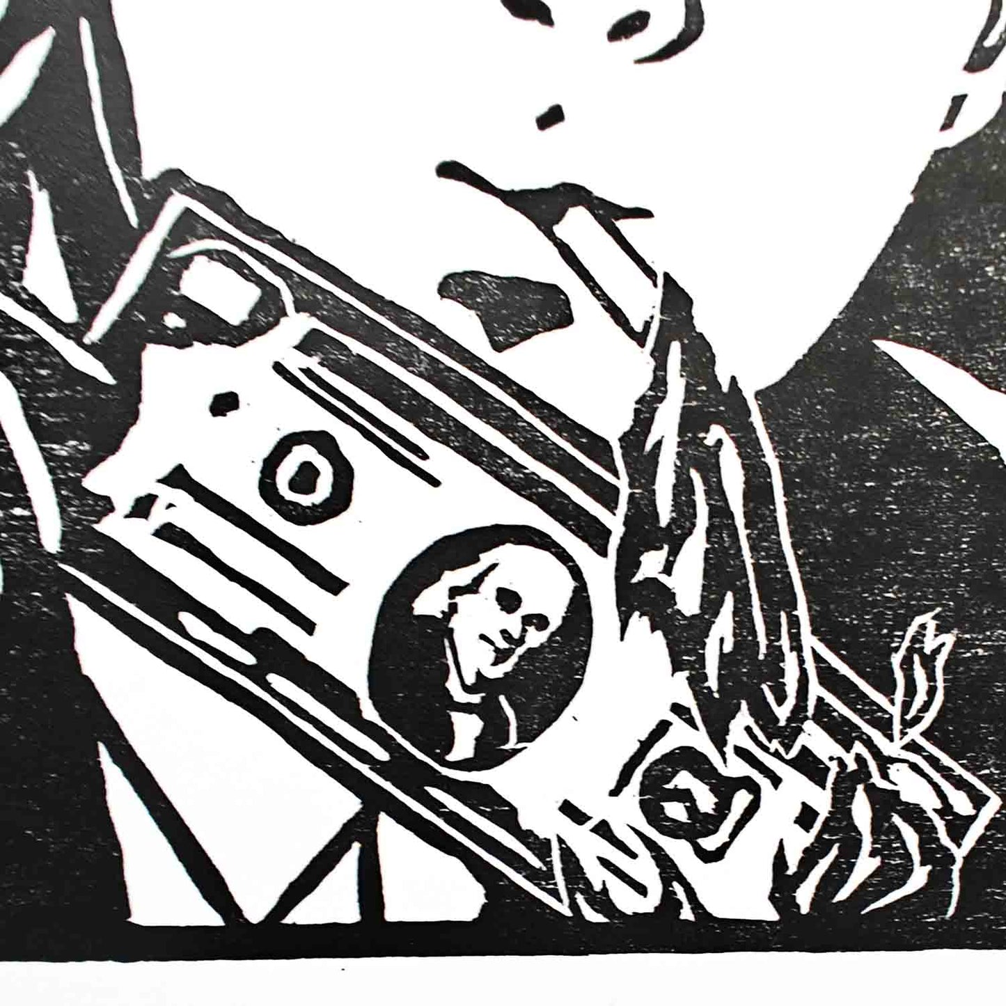 A Better Tomorrow - woodcut print