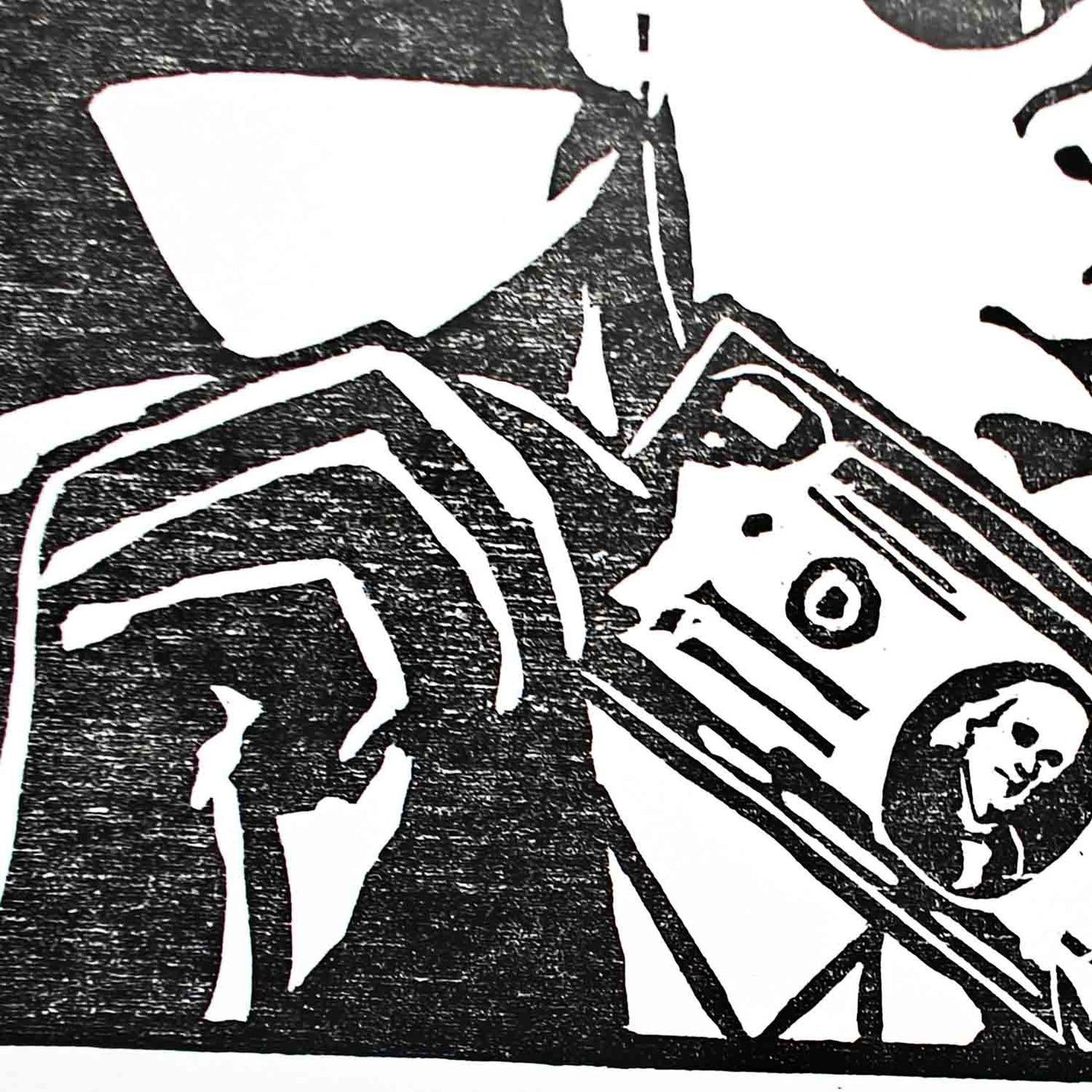 A Better Tomorrow - woodcut print