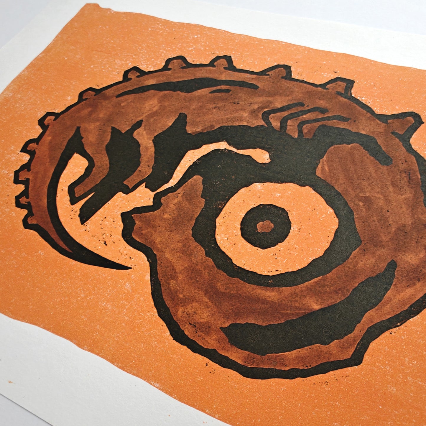 Adam - woodcut print