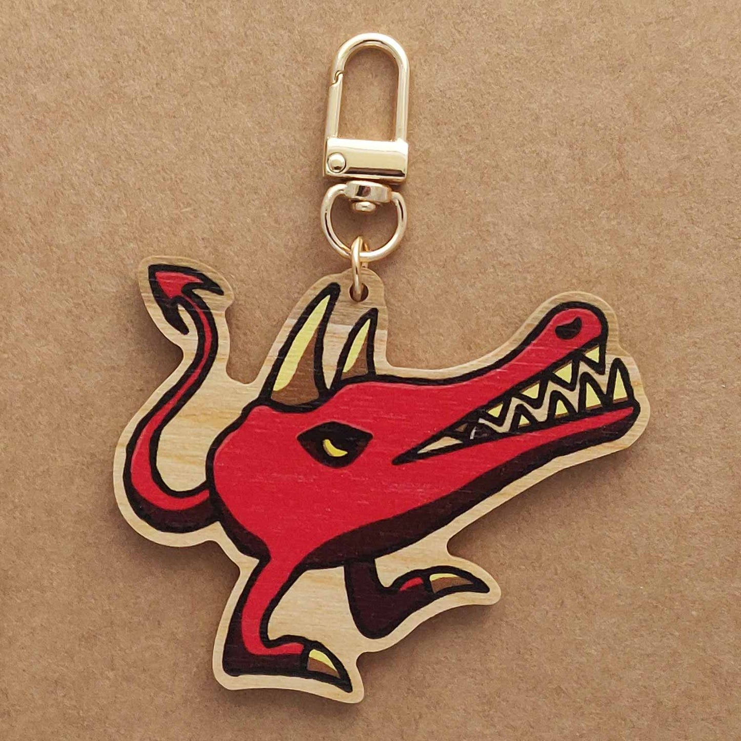Medieval Marginalia - wooden keychains