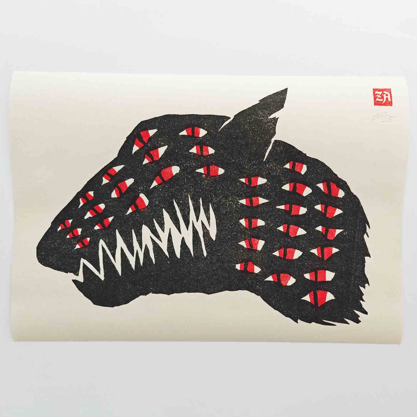 Baskerville - woodcut print
