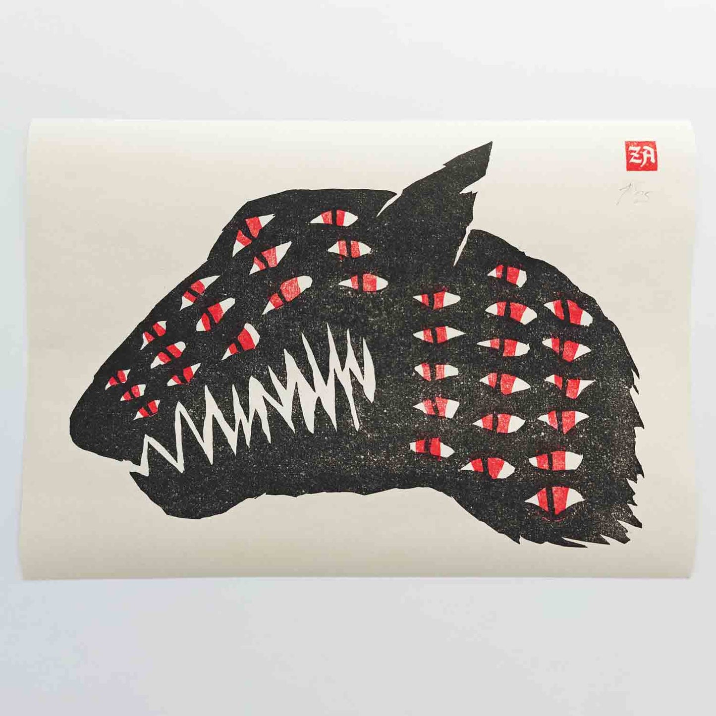 Baskerville - woodcut print