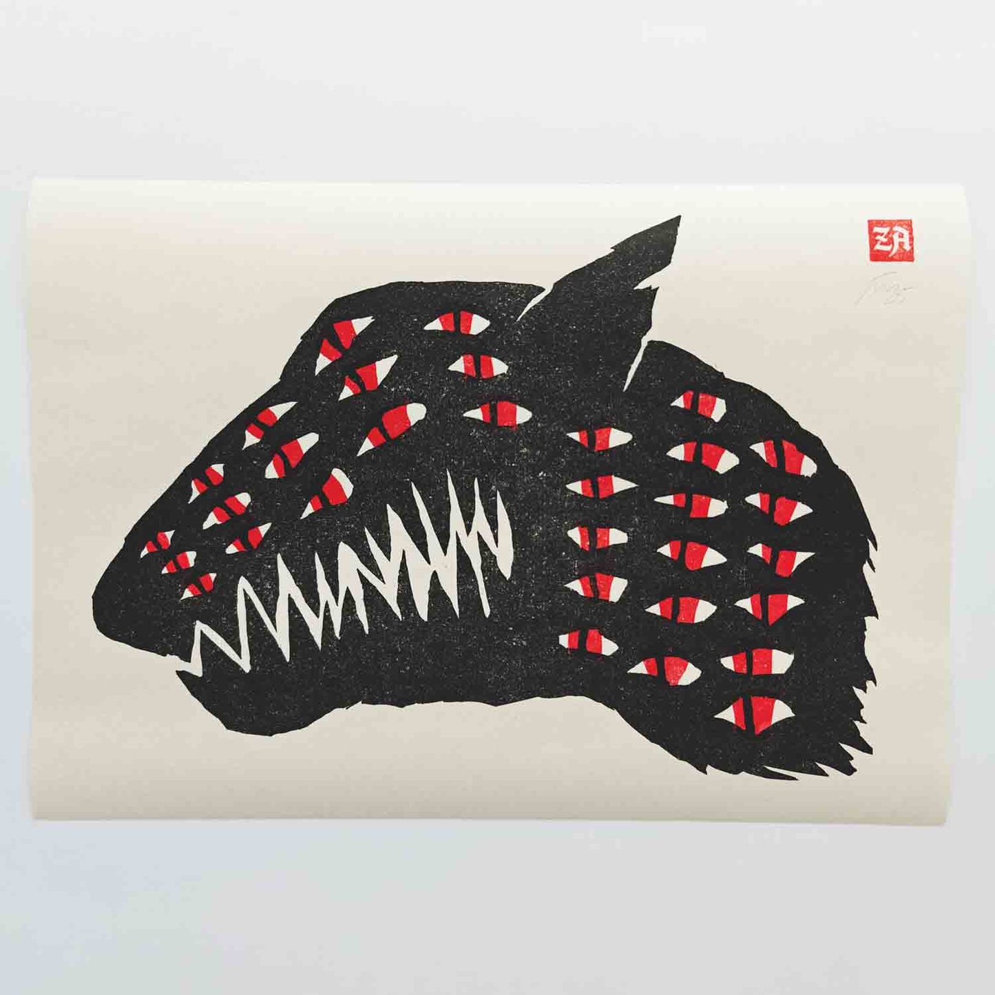 Baskerville - woodcut print