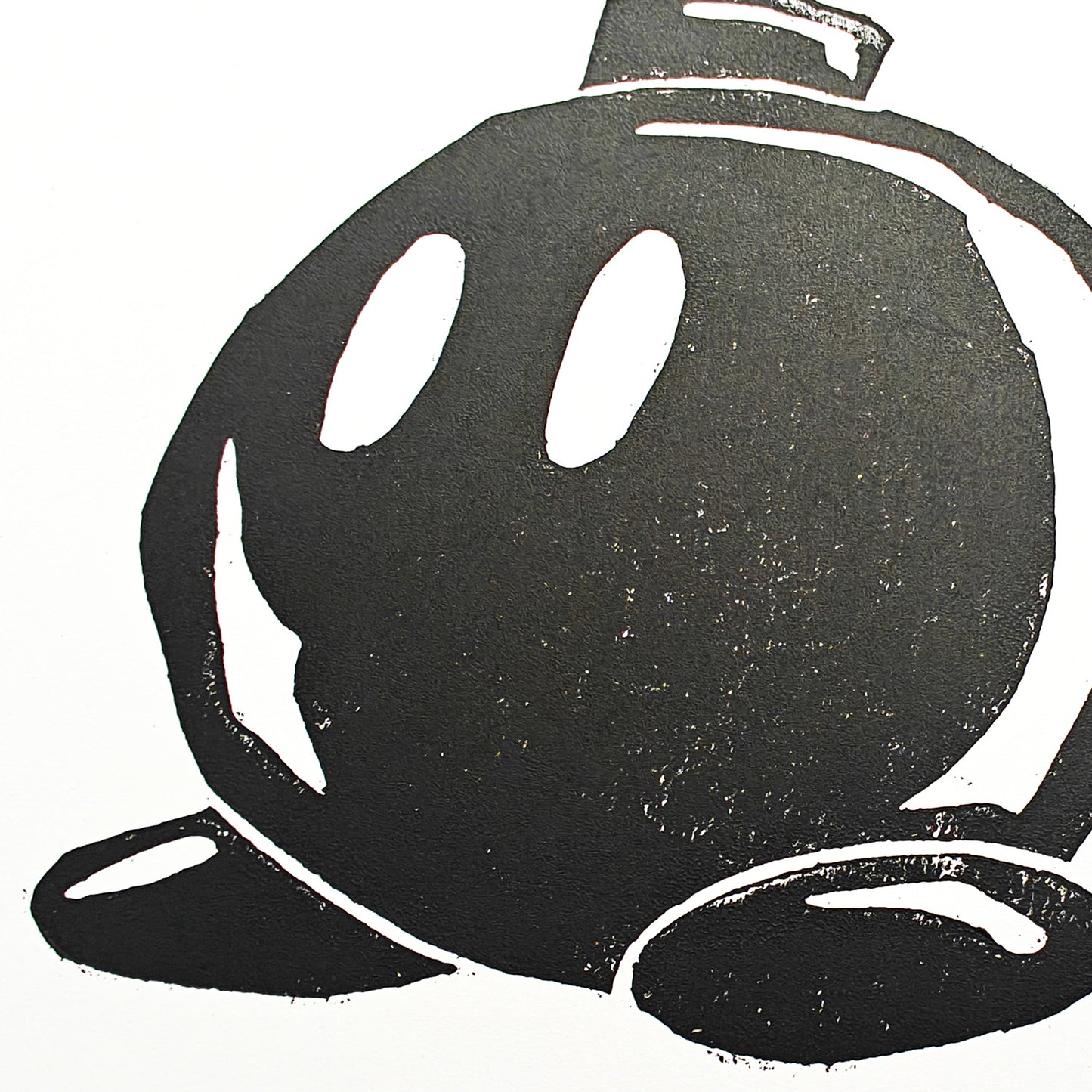 Bob-omb - woodcut print