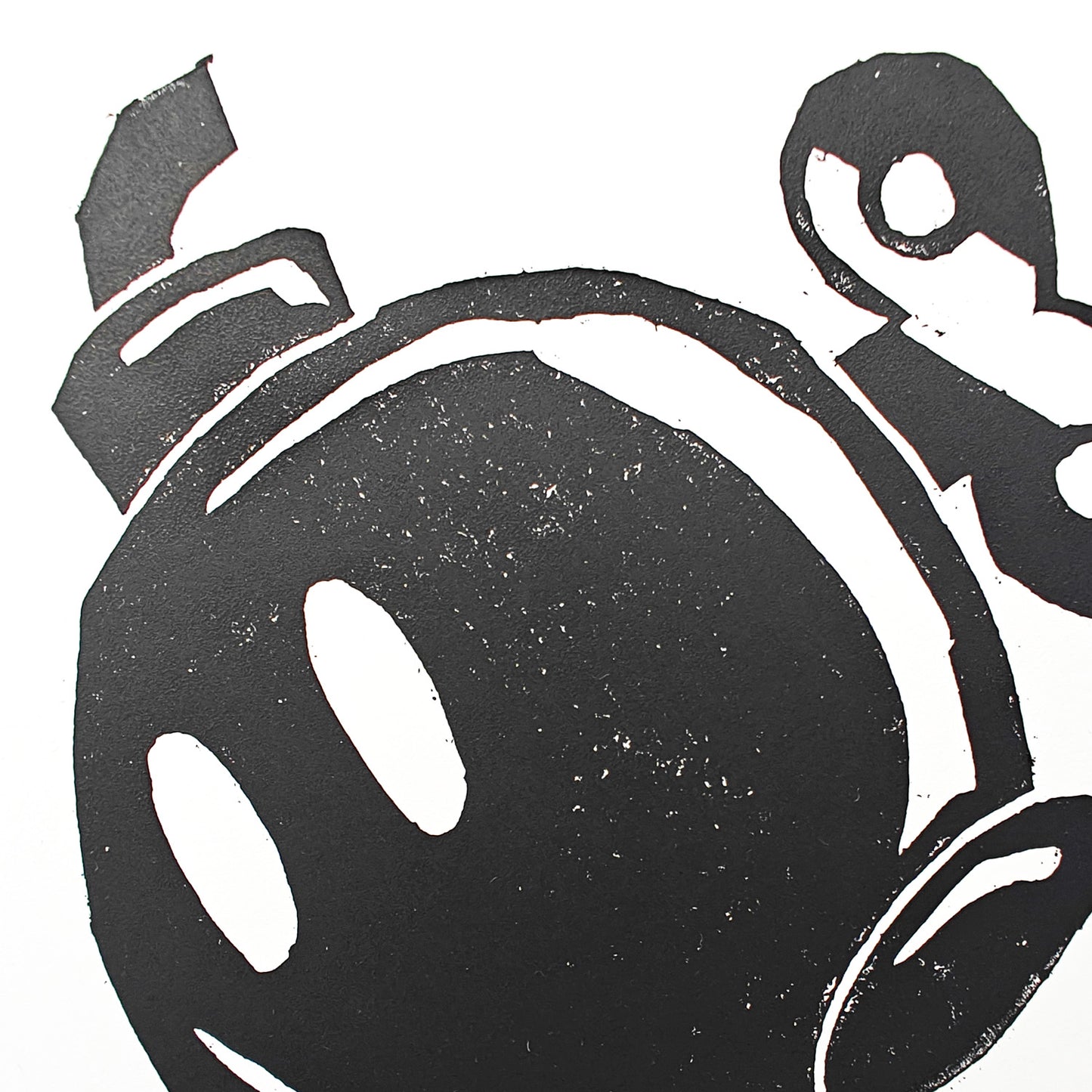 Bob-omb - woodcut print