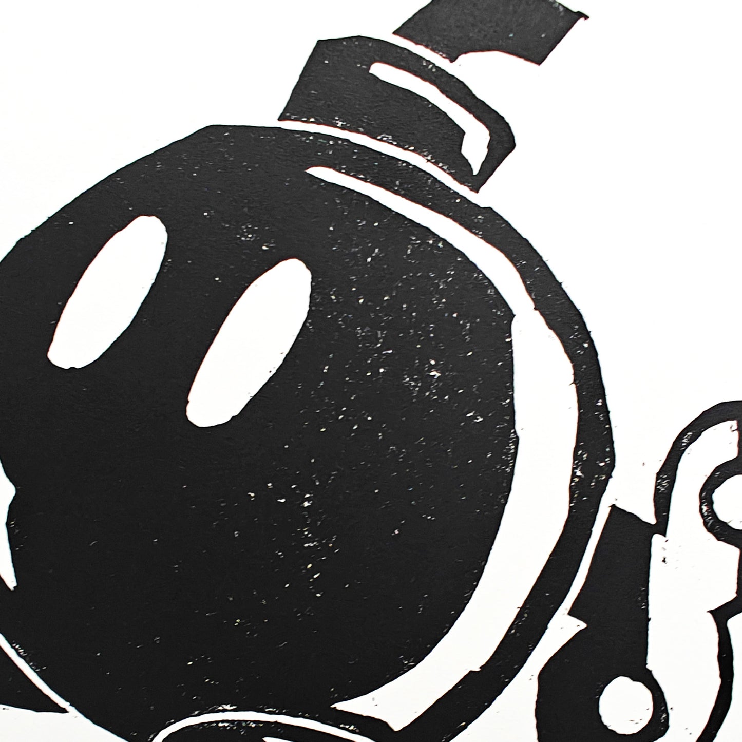 Bob-omb - woodcut print