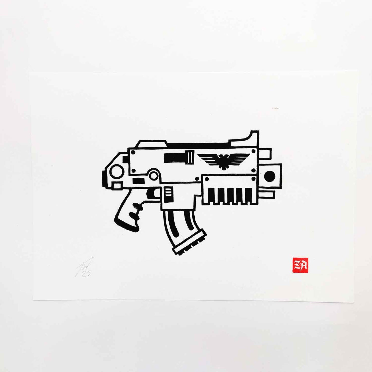 Bolter - woodcut print