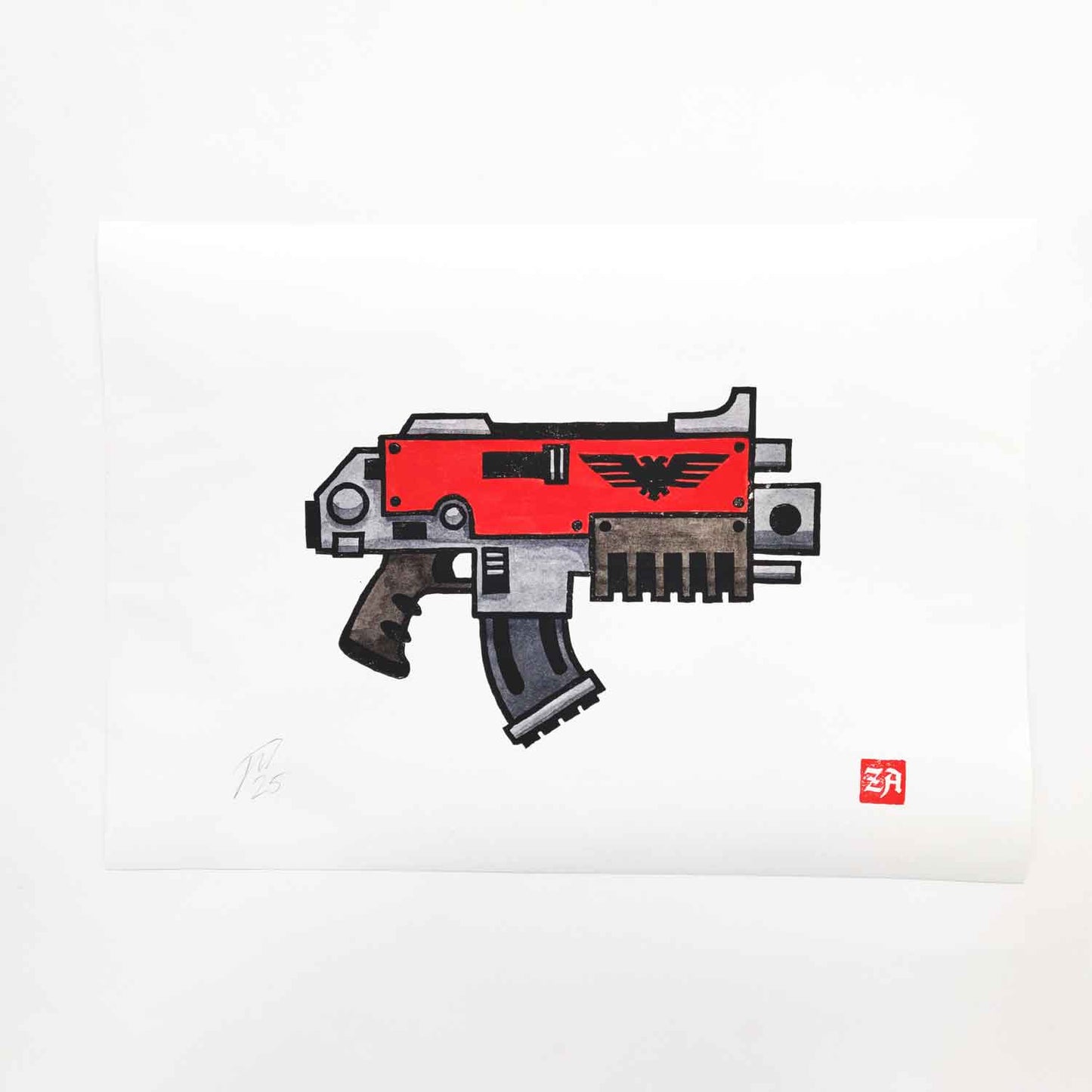 Bolter - woodcut print