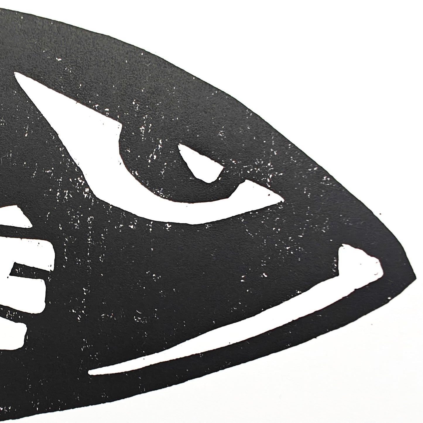 Bullet Bill - woodcut print