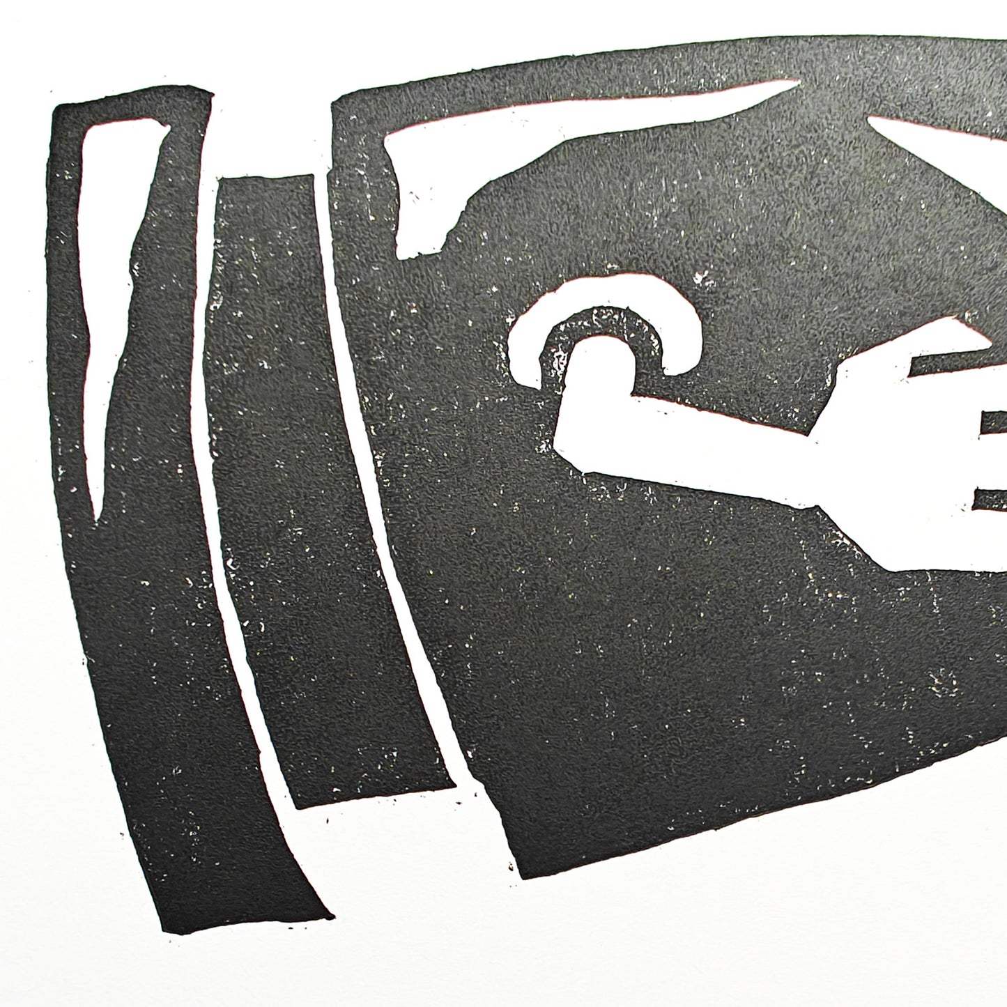 Bullet Bill - woodcut print