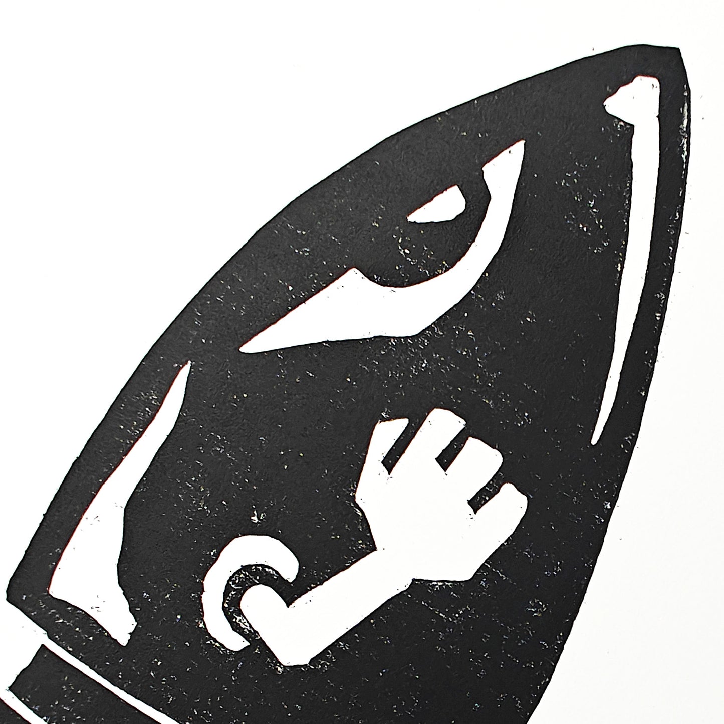 Bullet Bill - woodcut print