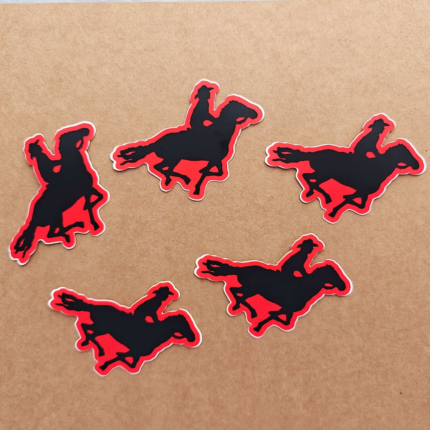 Cowboy on horseback - vinyl sticker