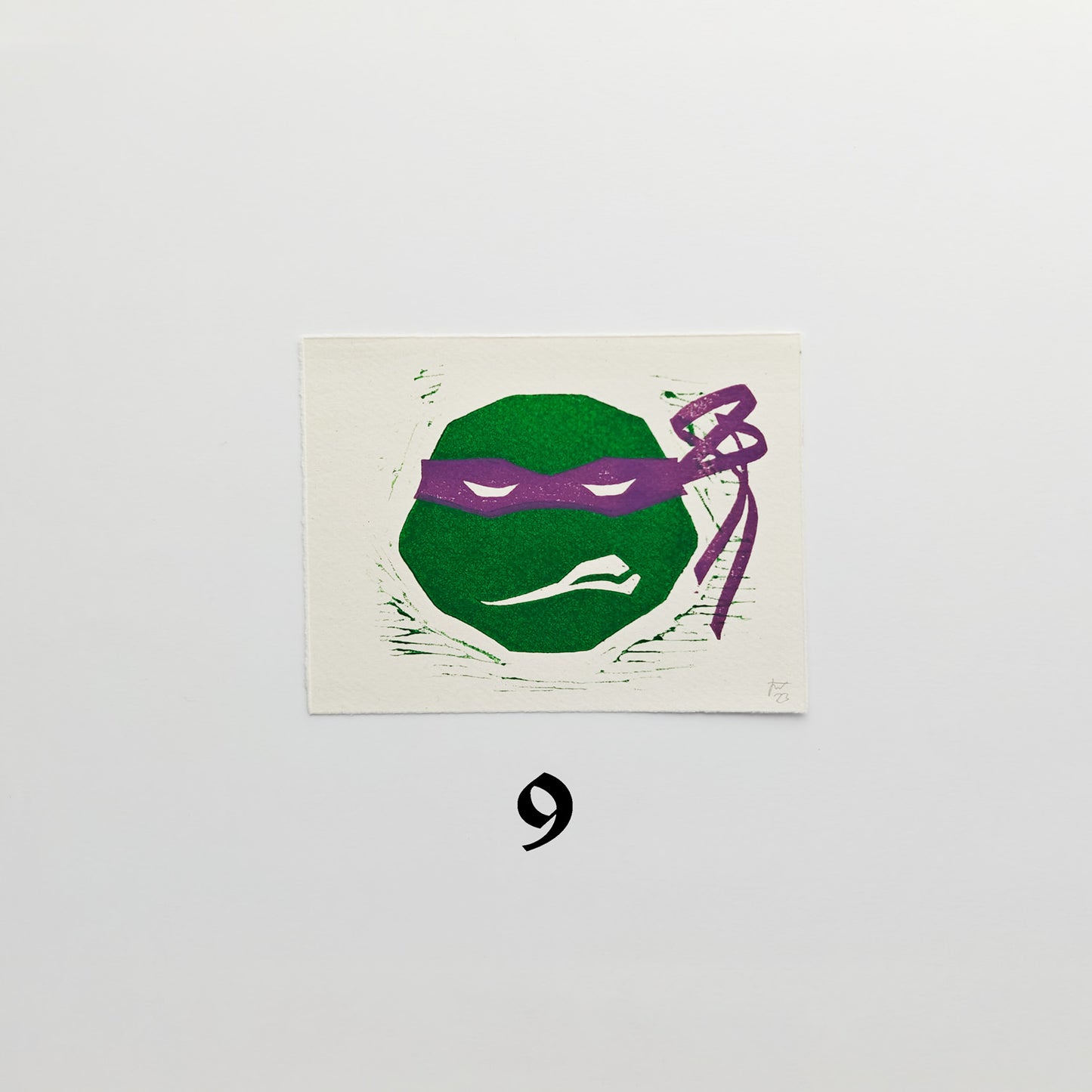TMNT Donatello - woodcut print