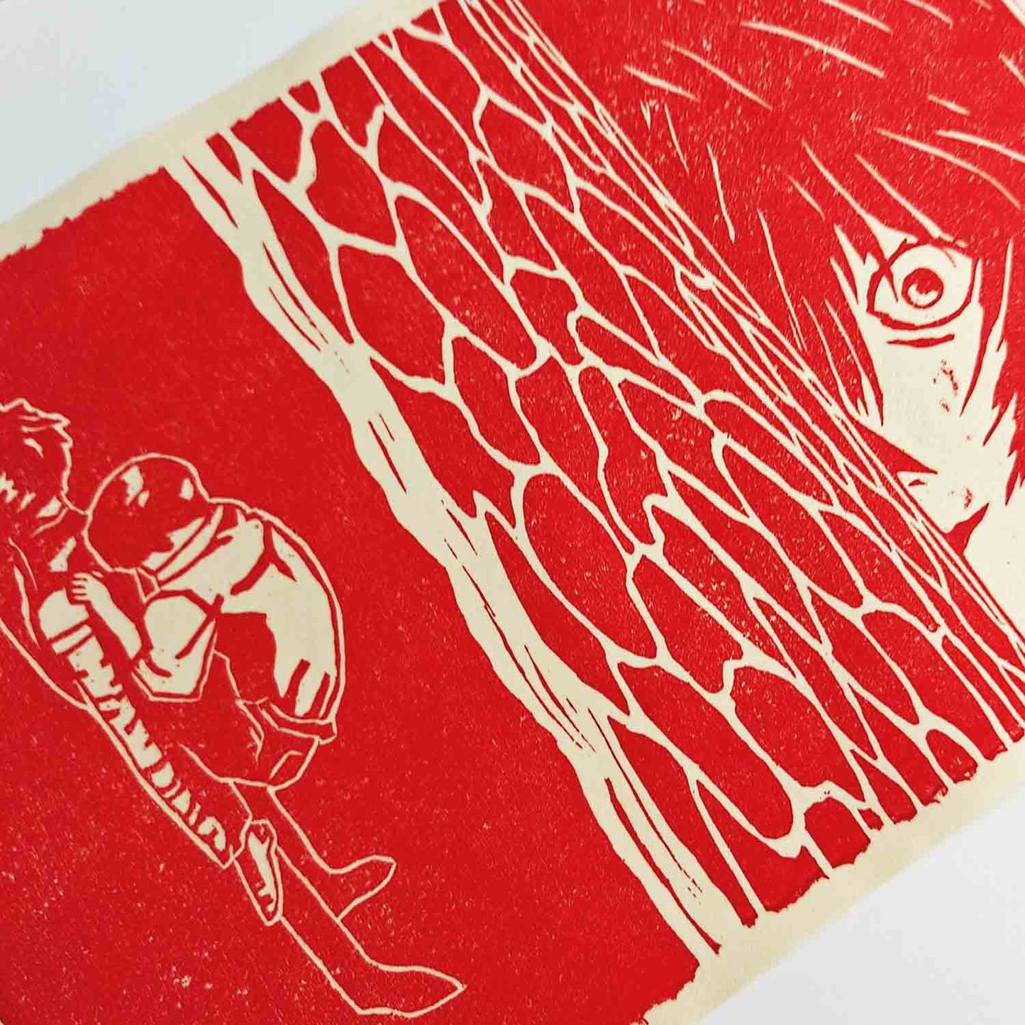 The End of Evangelion - woodcut print