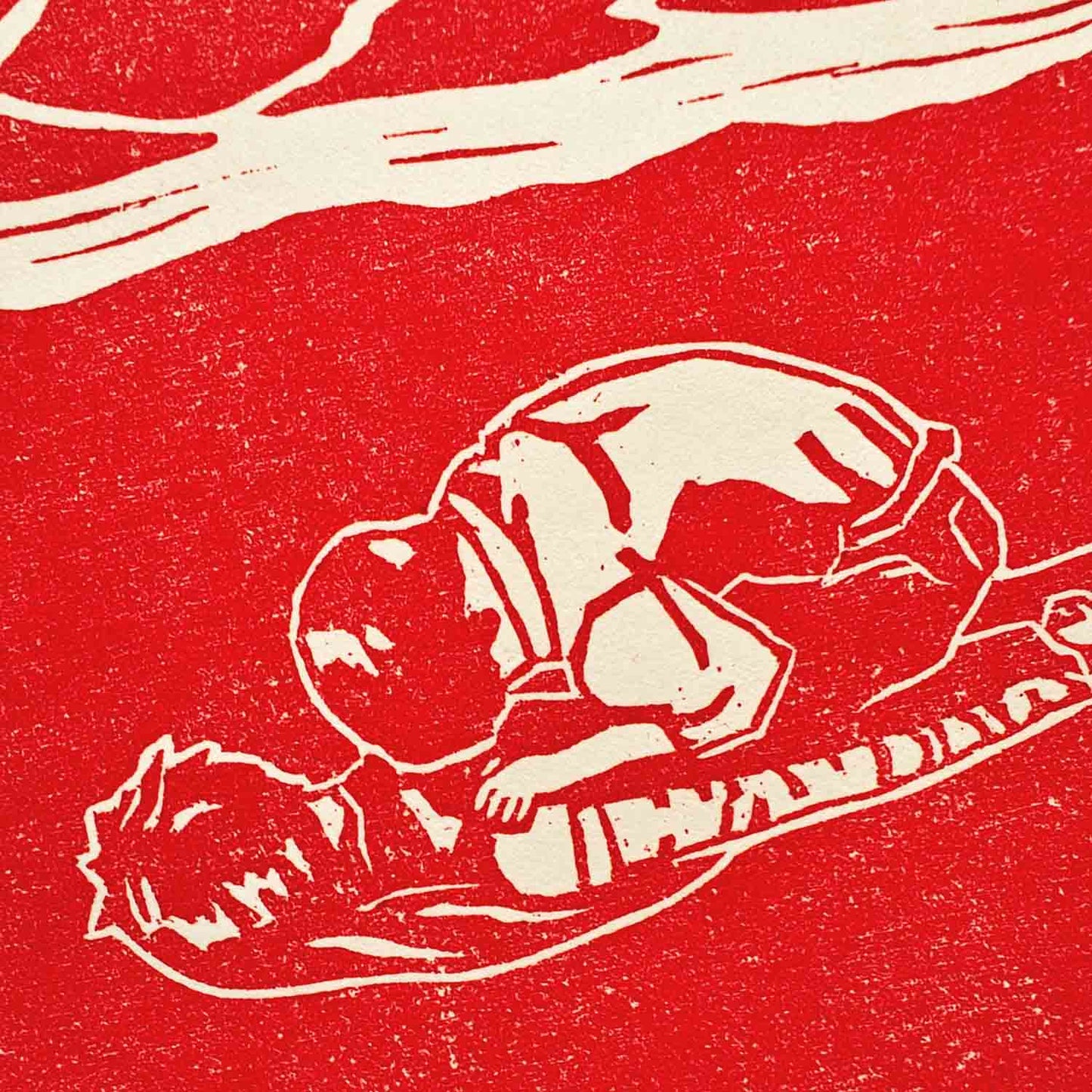 The End of Evangelion - woodcut print