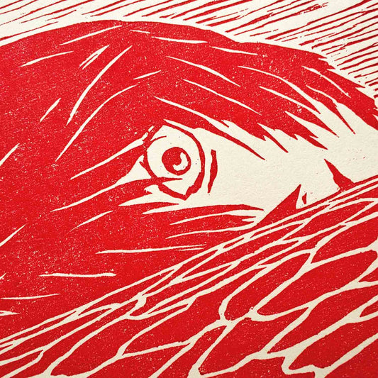 The End of Evangelion - woodcut print