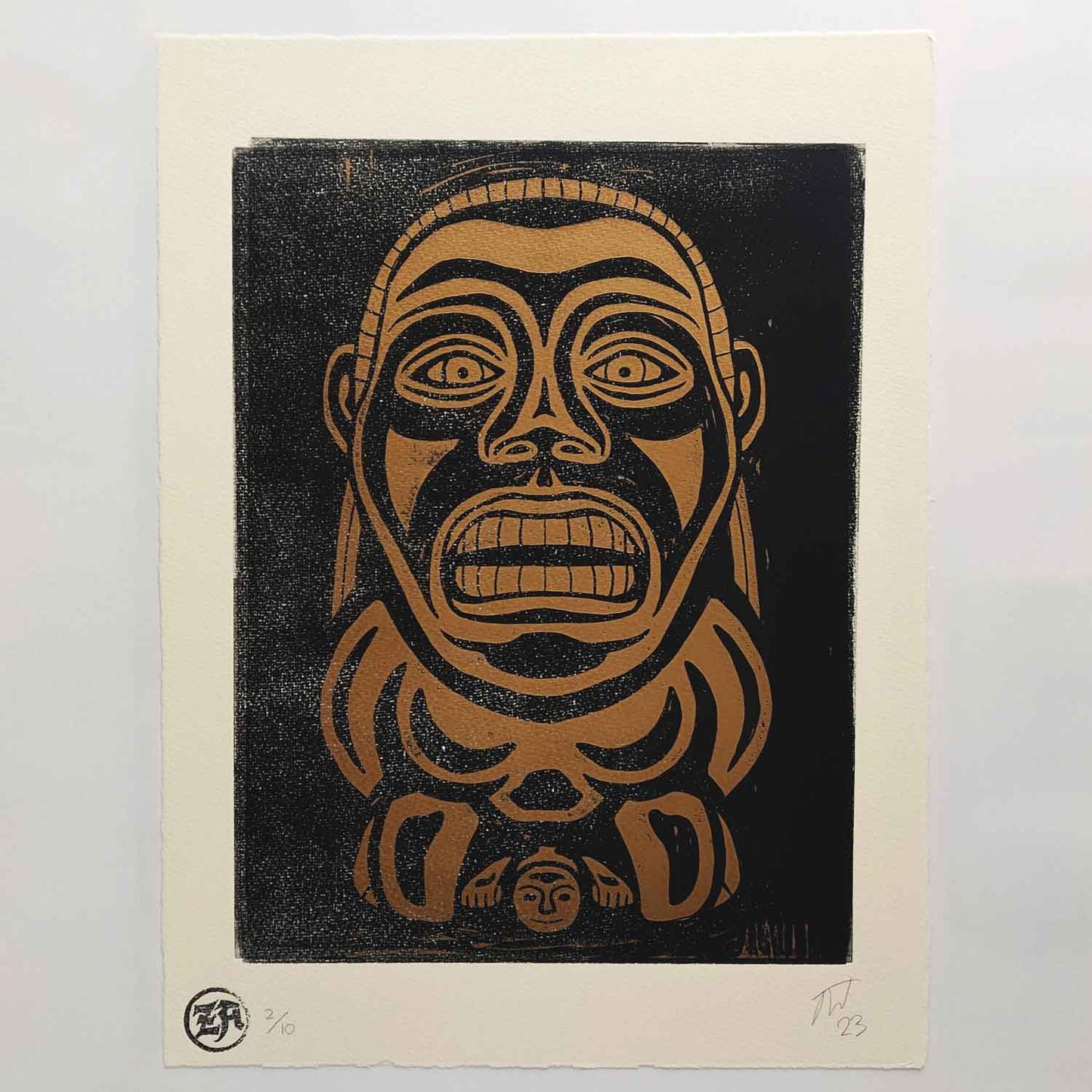 Indiana Jones Raiders of the Lost Ark Fertility Idol - woodcut print