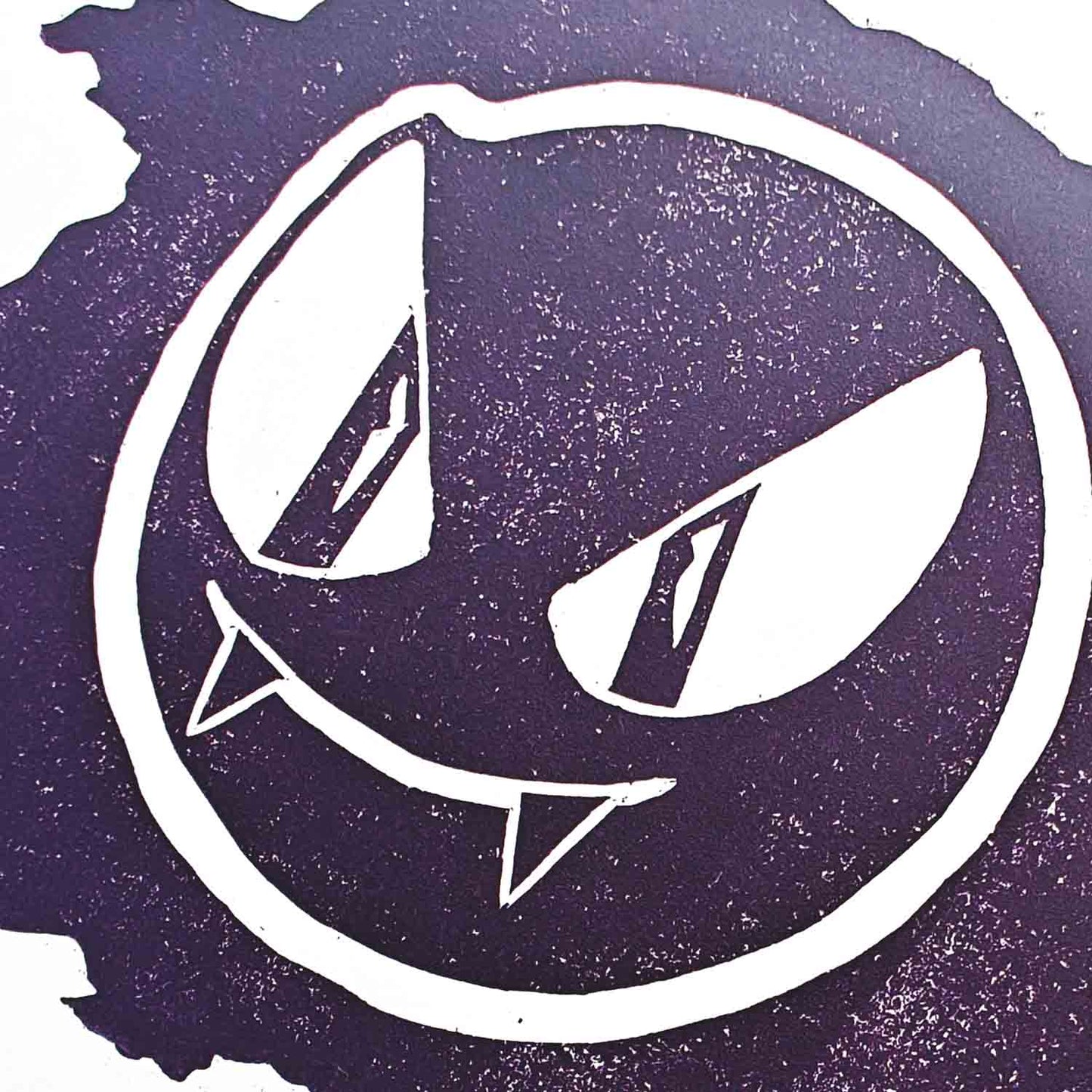 Gastly - woodcut print