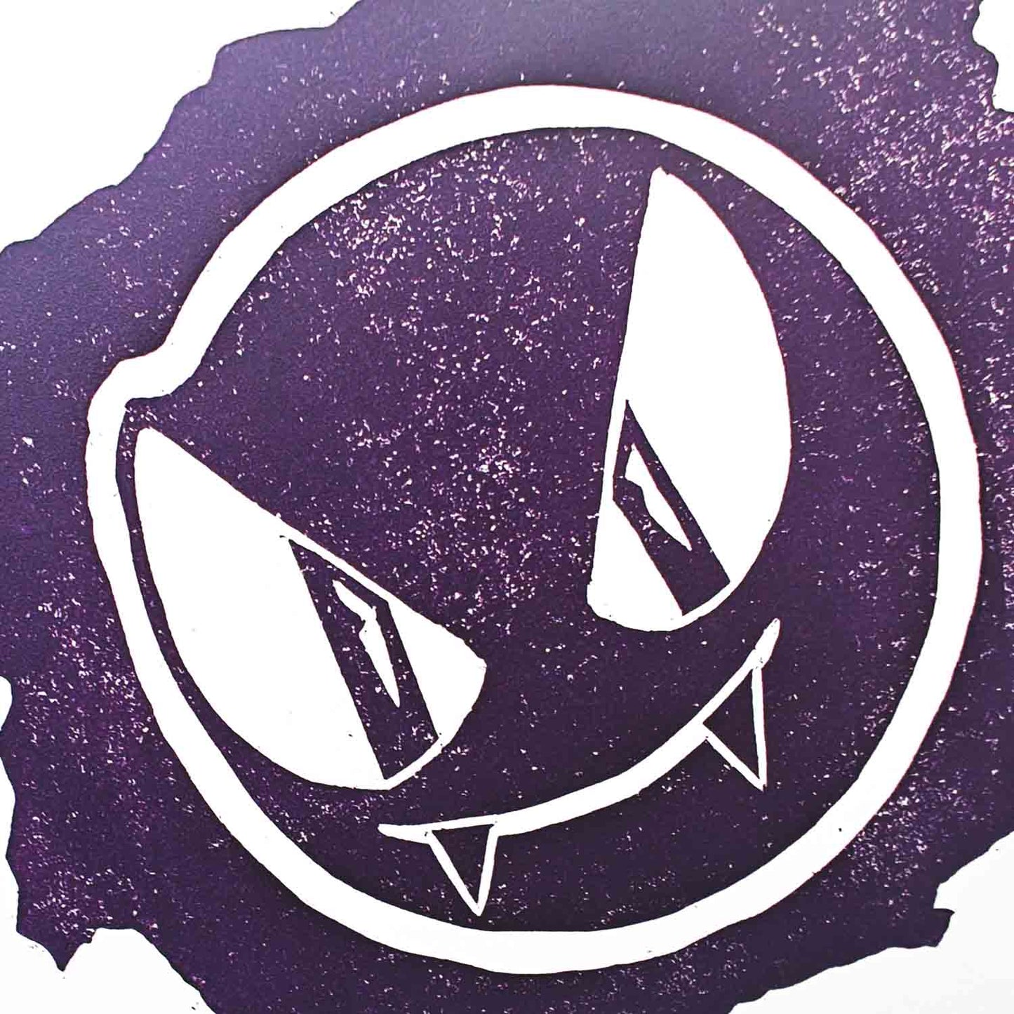 Gastly - woodcut print