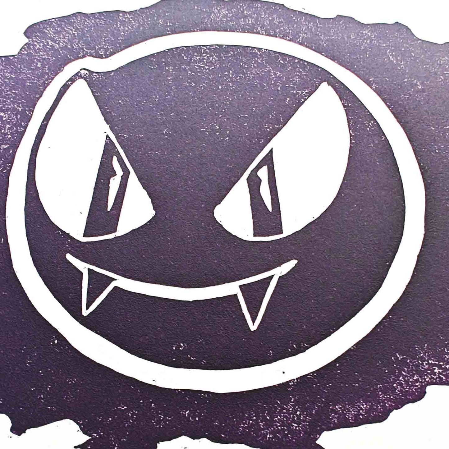 Gastly - woodcut print
