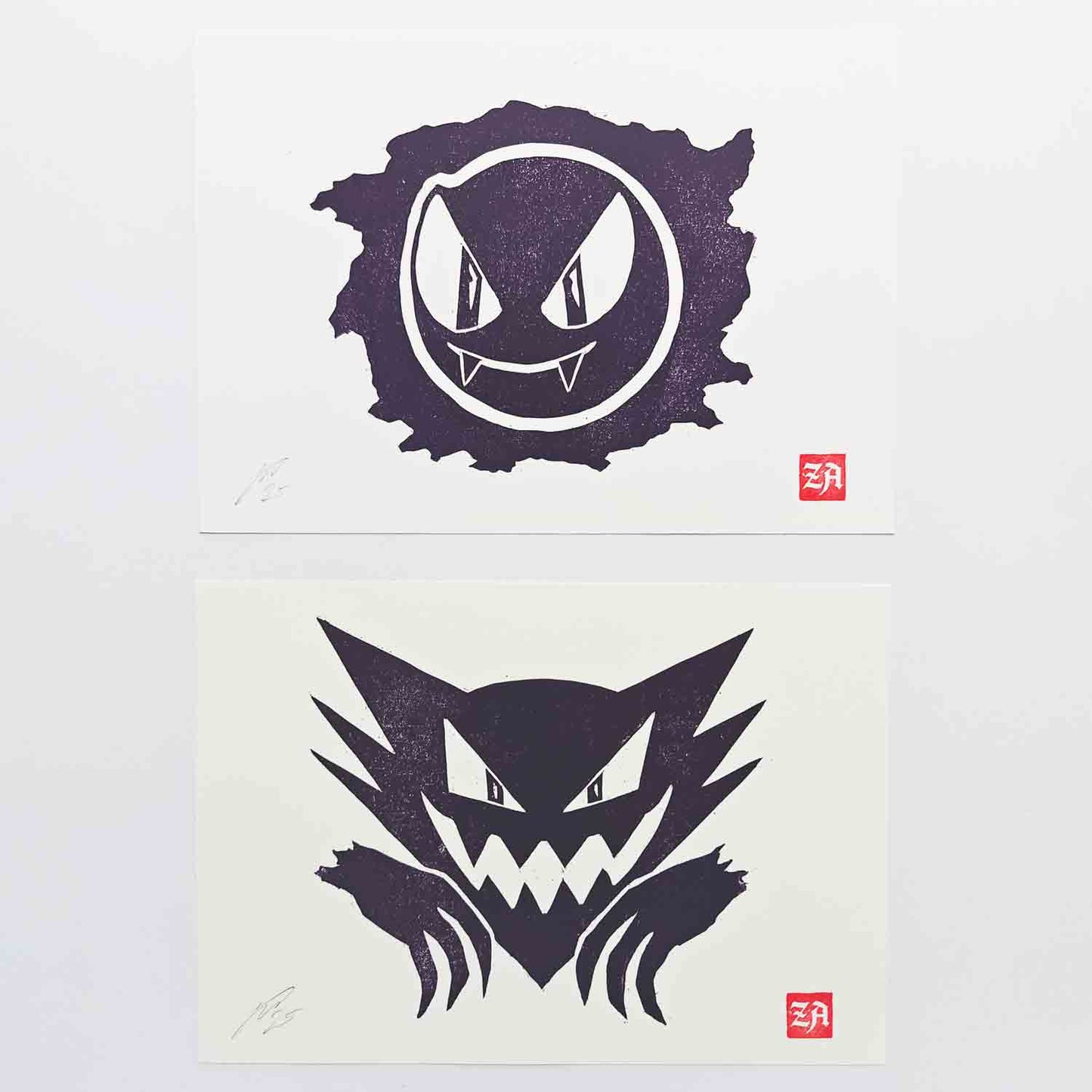 Haunter - woodcut print