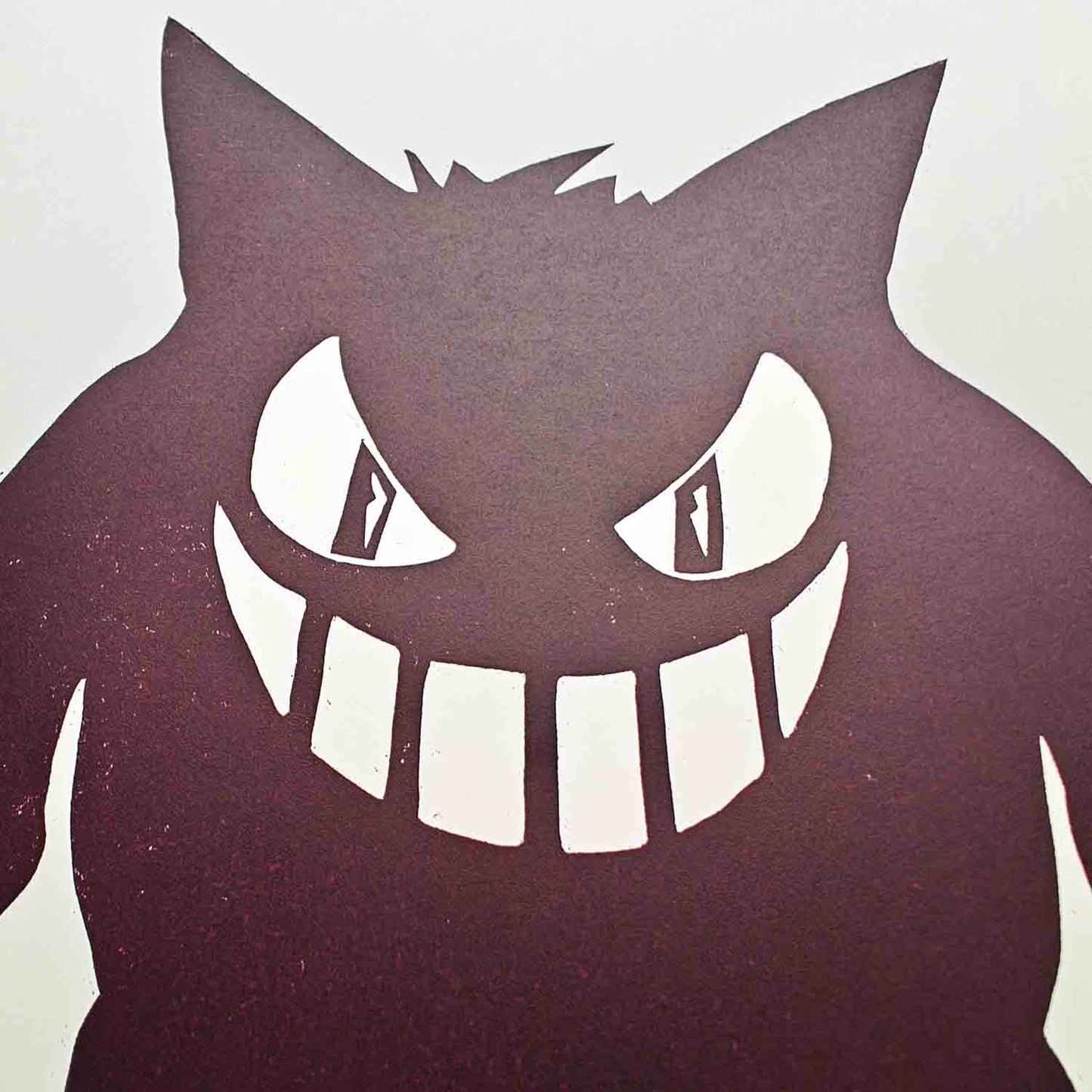 Gengar - woodcut print