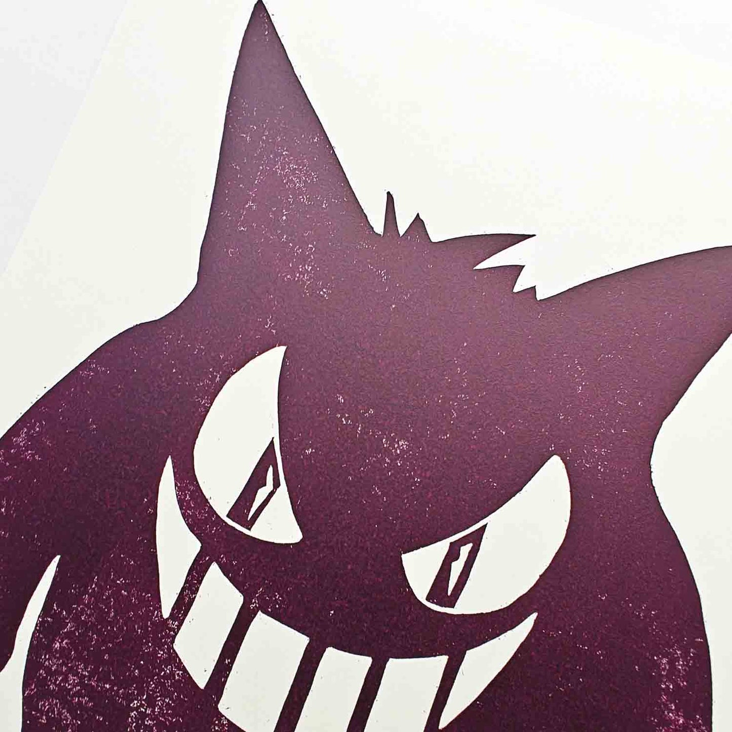 Gengar - woodcut print