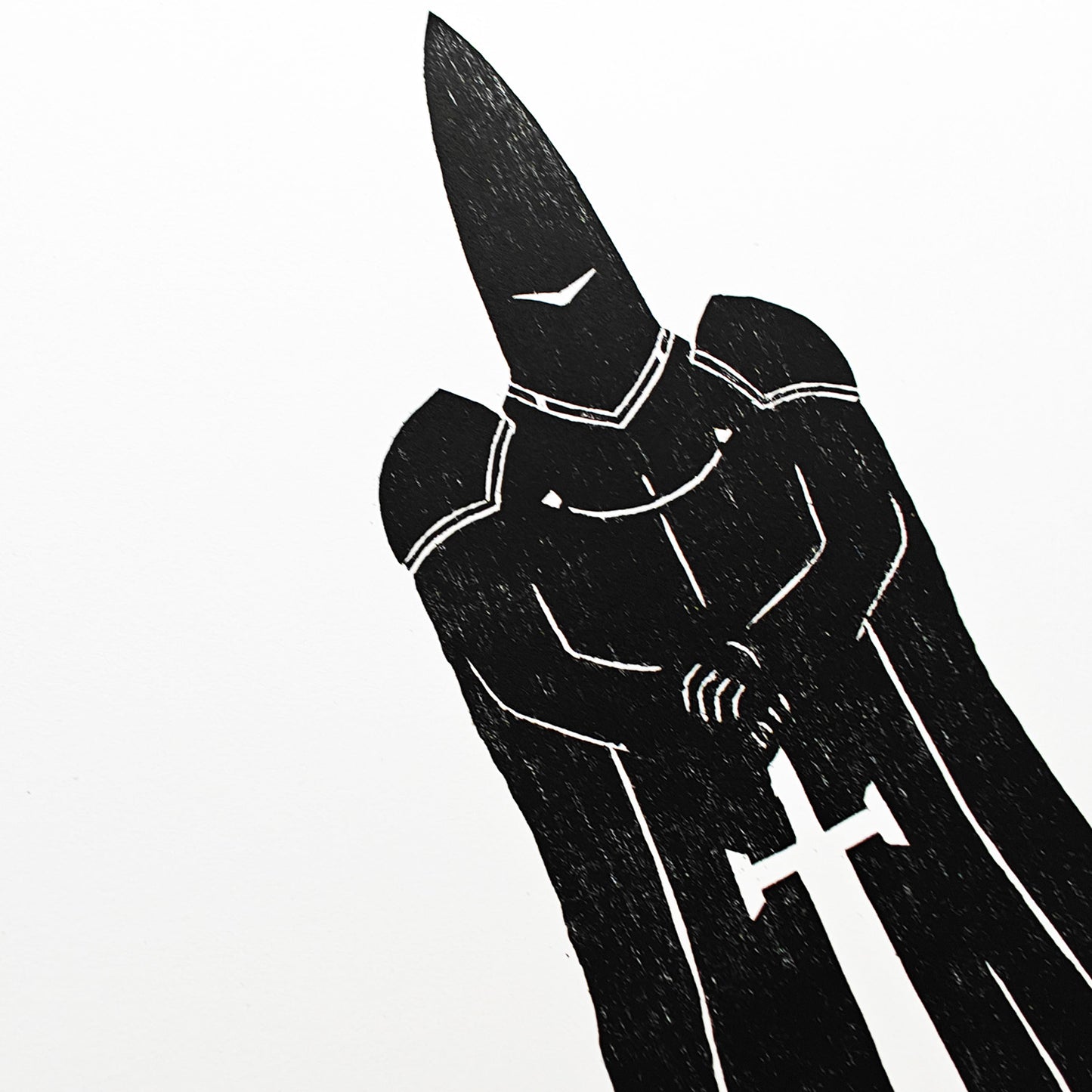 Guardian - woodcut print