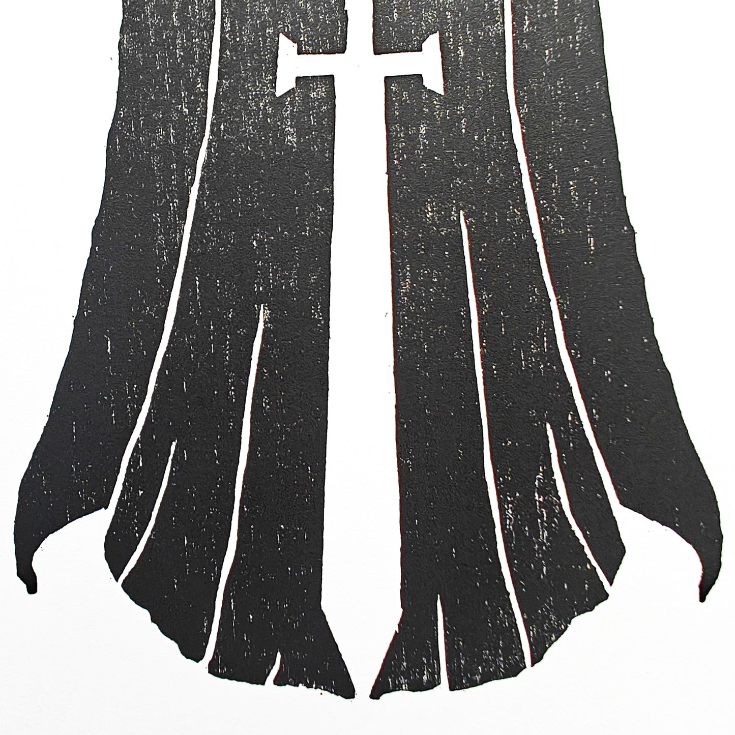 Guardian - woodcut print