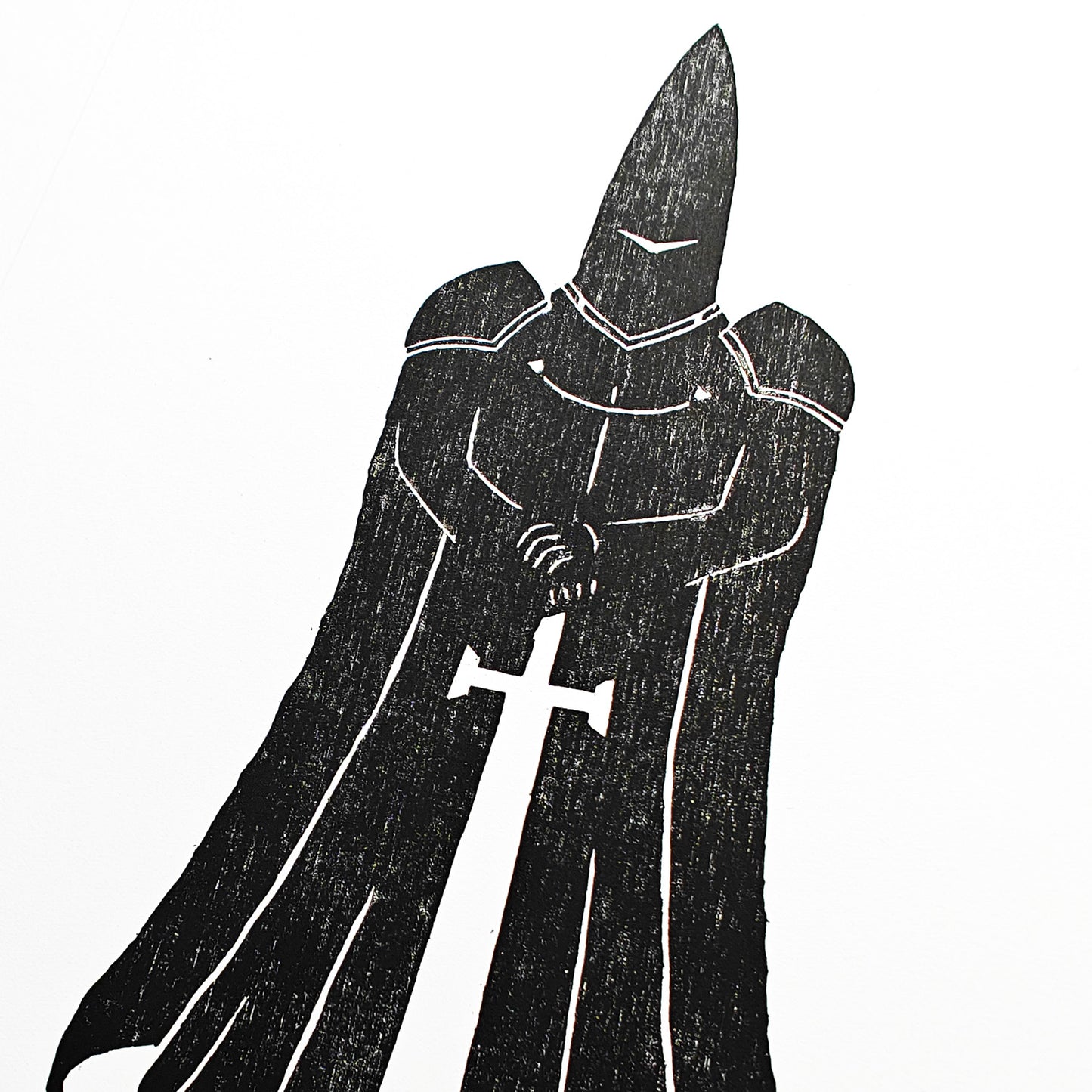 Guardian - woodcut print