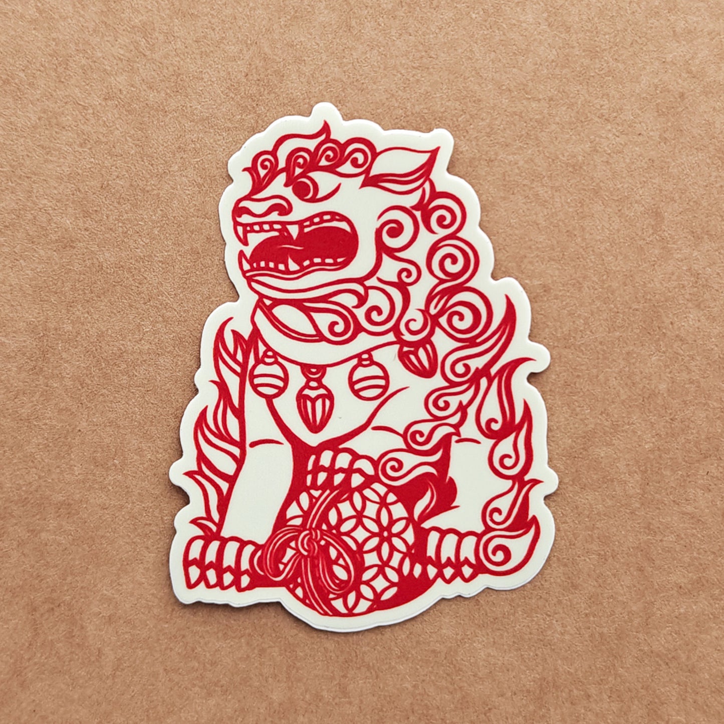 Chinese Guardian Lions - vinyl stickers