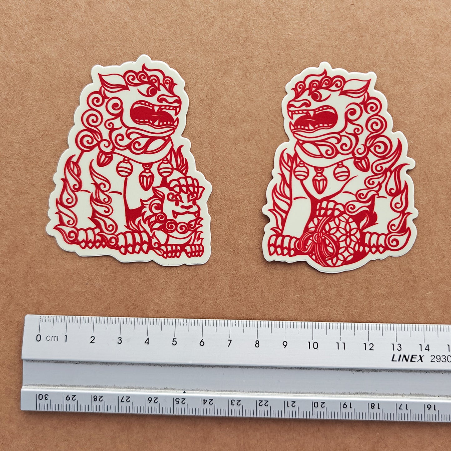 Chinese Guardian Lions - vinyl stickers