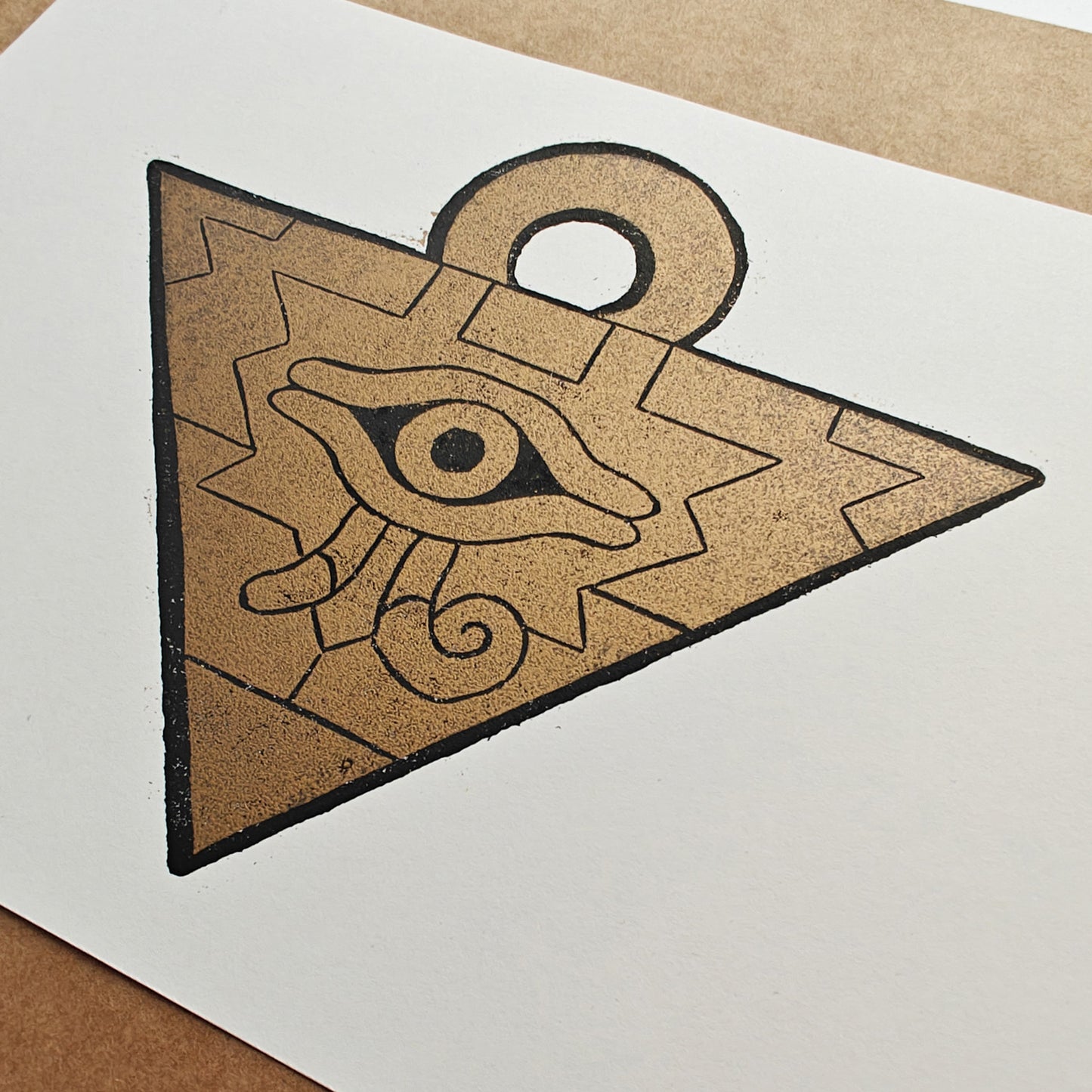 Millennium Puzzle - woodcut print