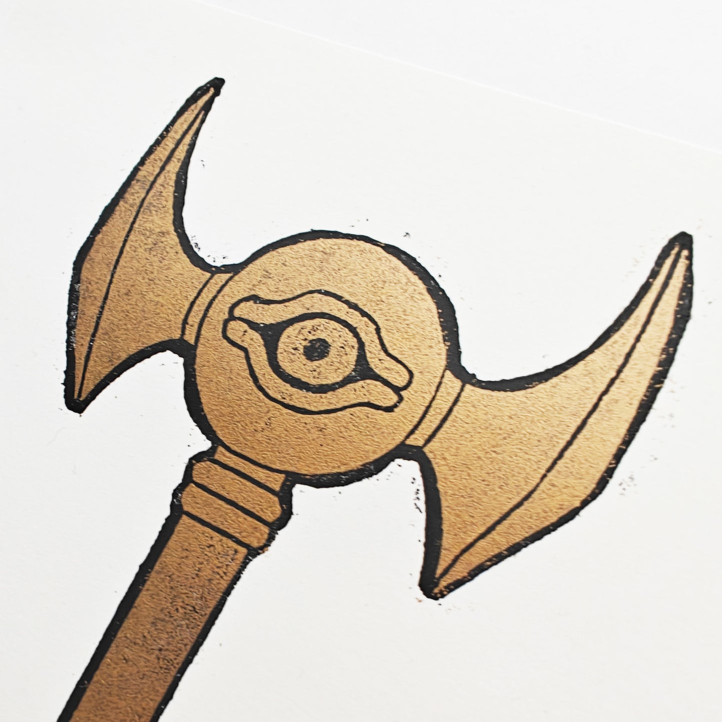 Millennium Rod - woodcut print