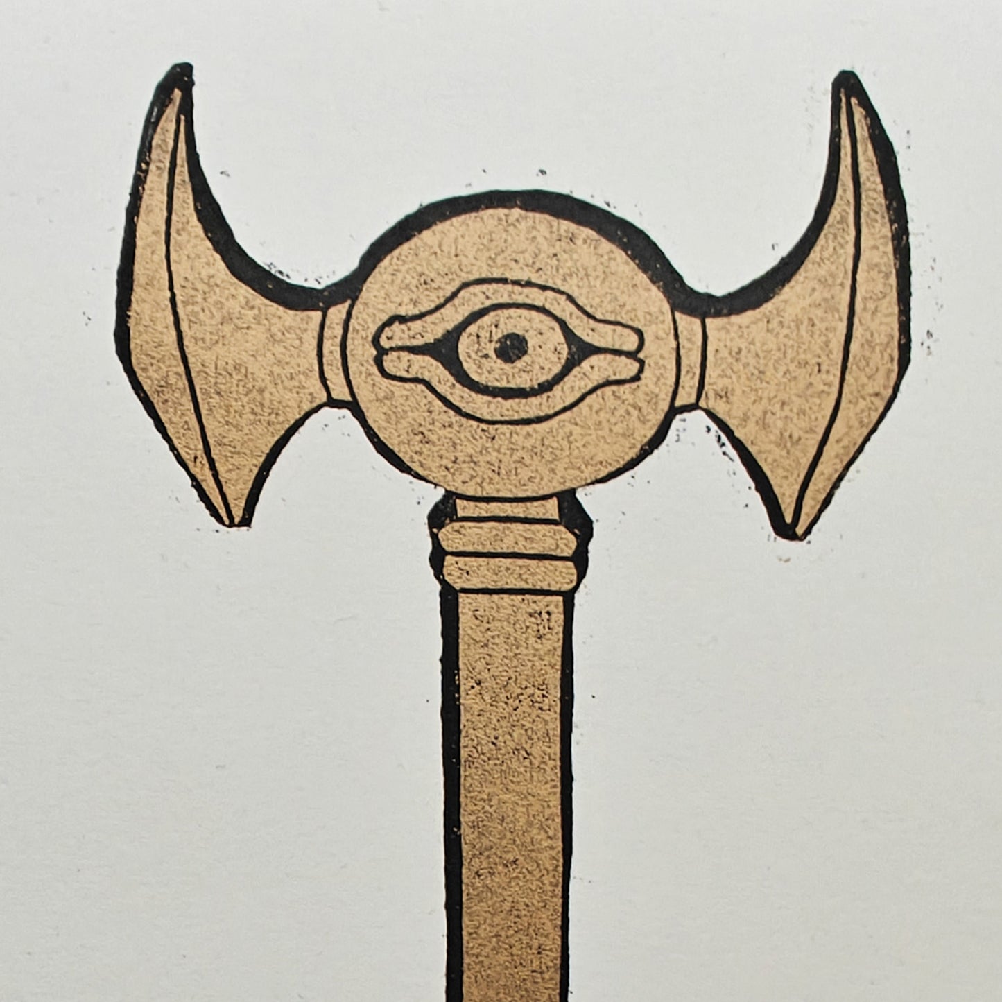 Millennium Rod - woodcut print