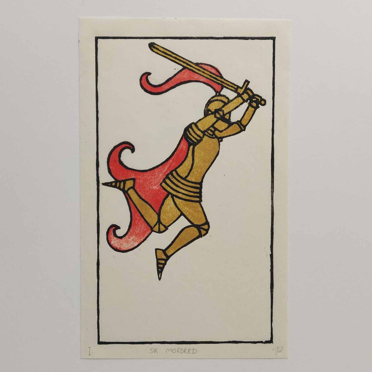 King Arthur & Sir Mordred diptych - woodcut prints