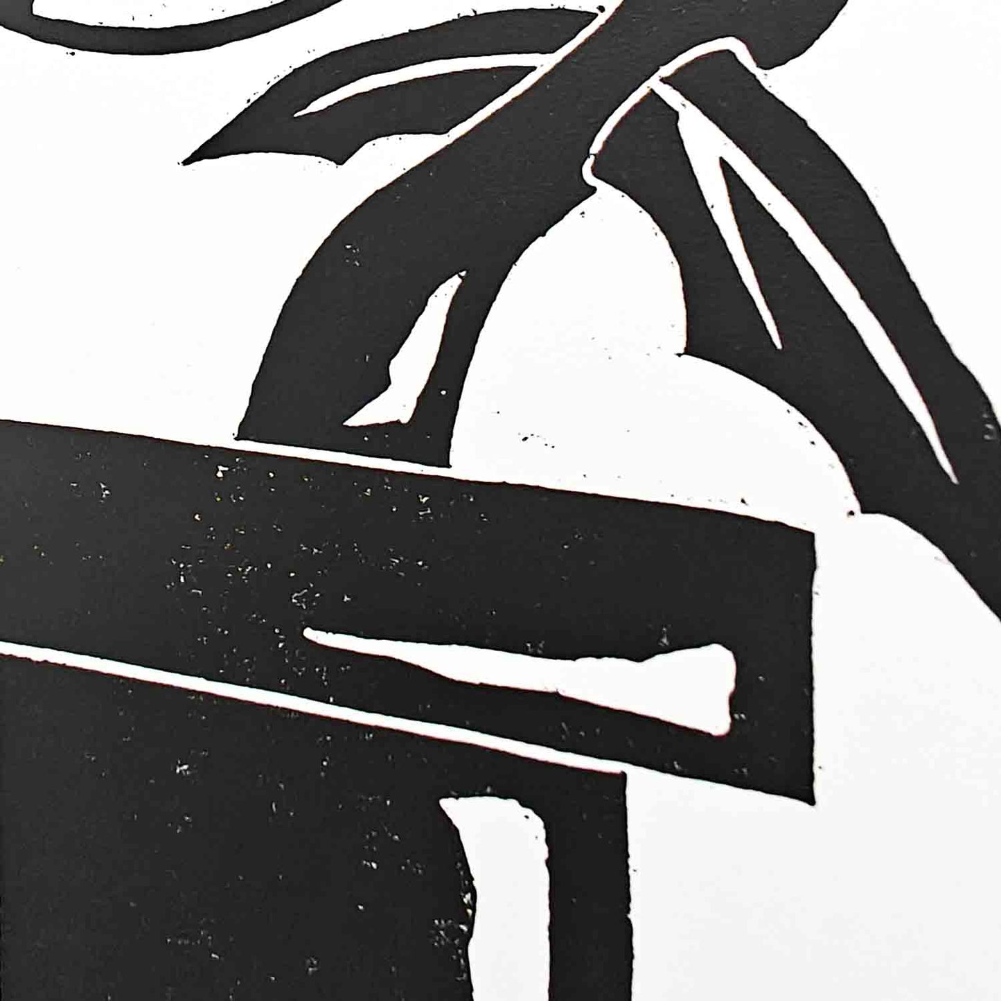 Piranha Plant - woodcut print