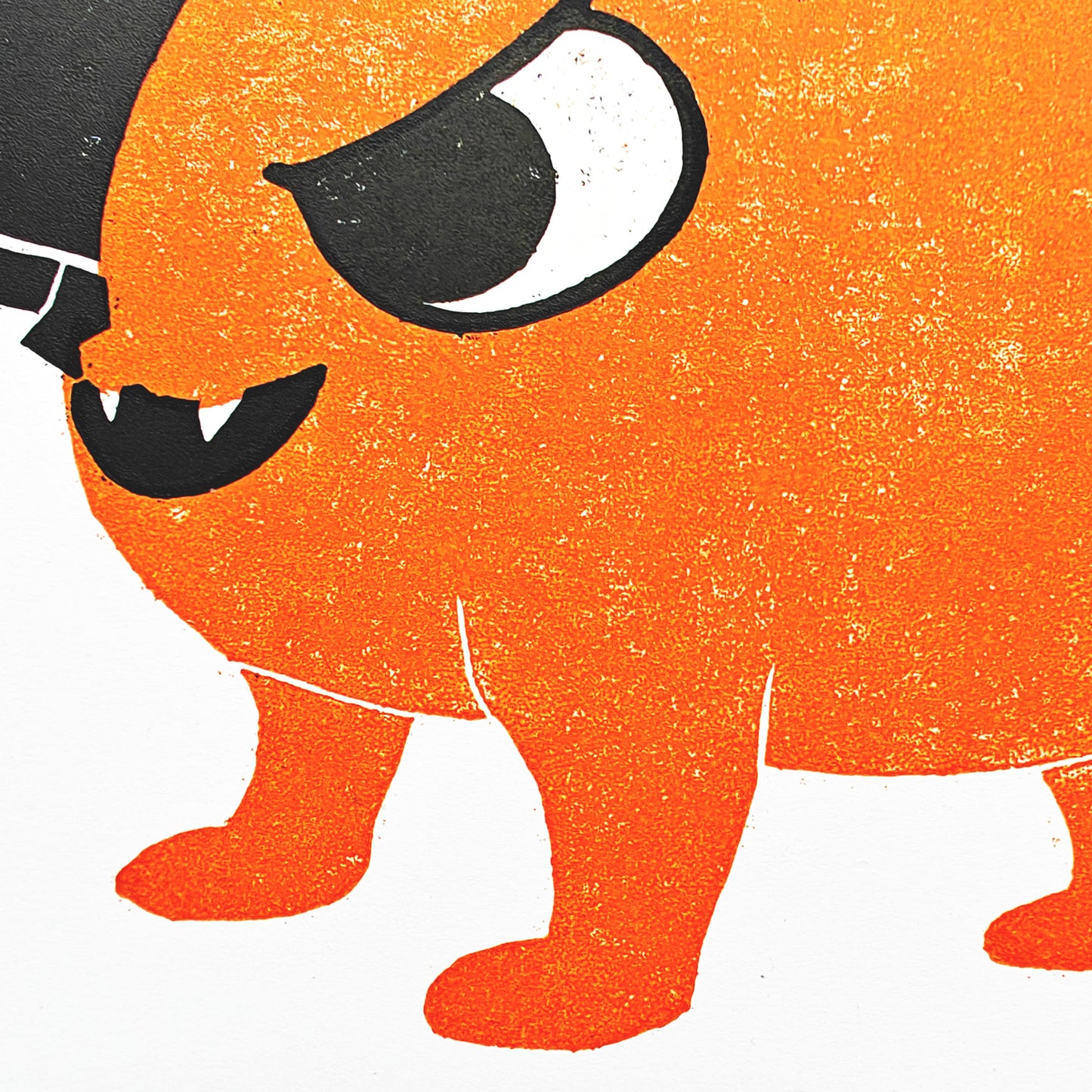 Pochita - woodcut print