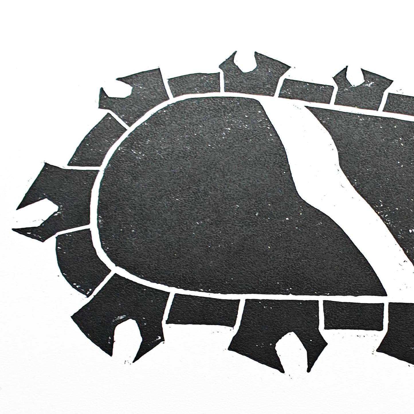 Pochita - woodcut print