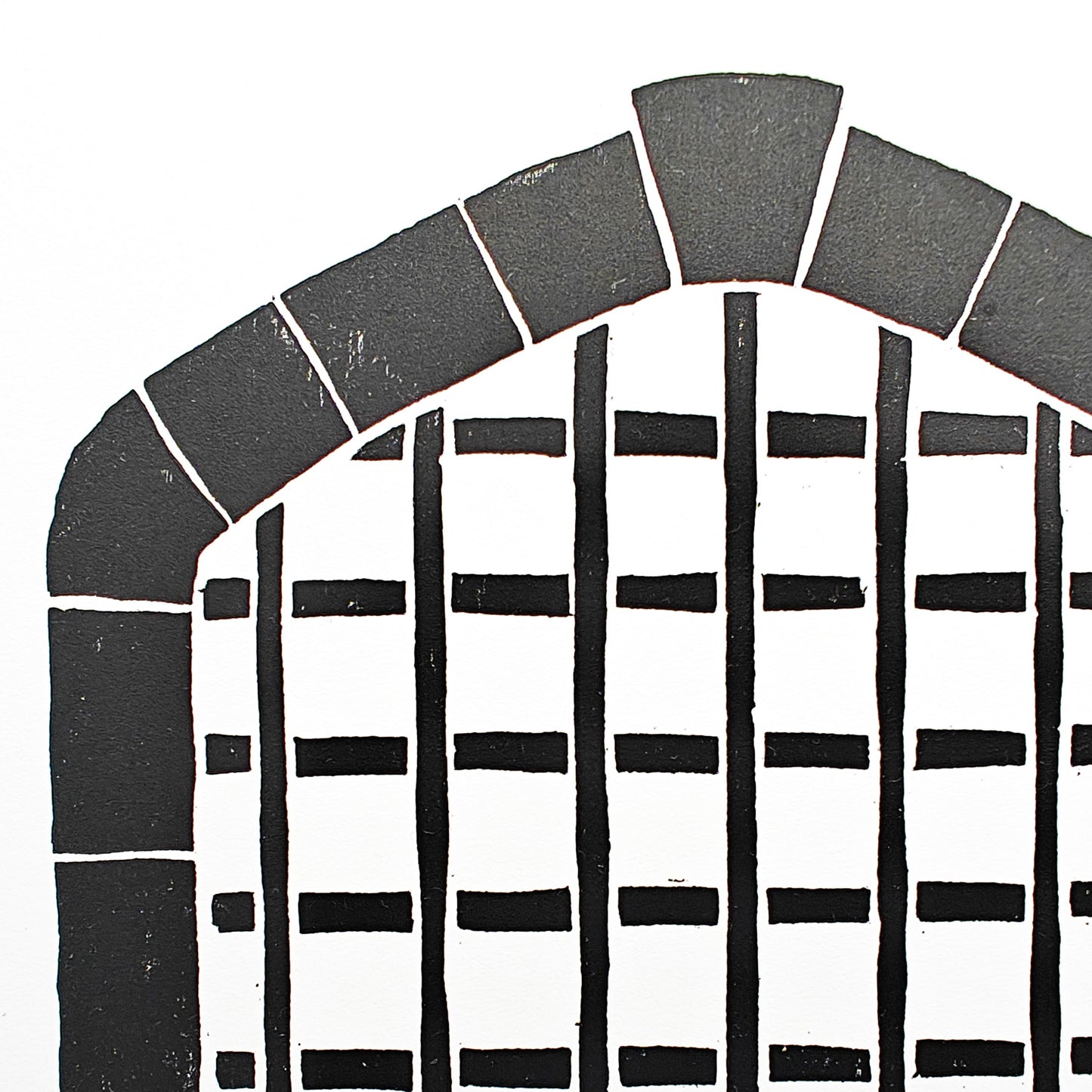 Portcullis - woodcut print