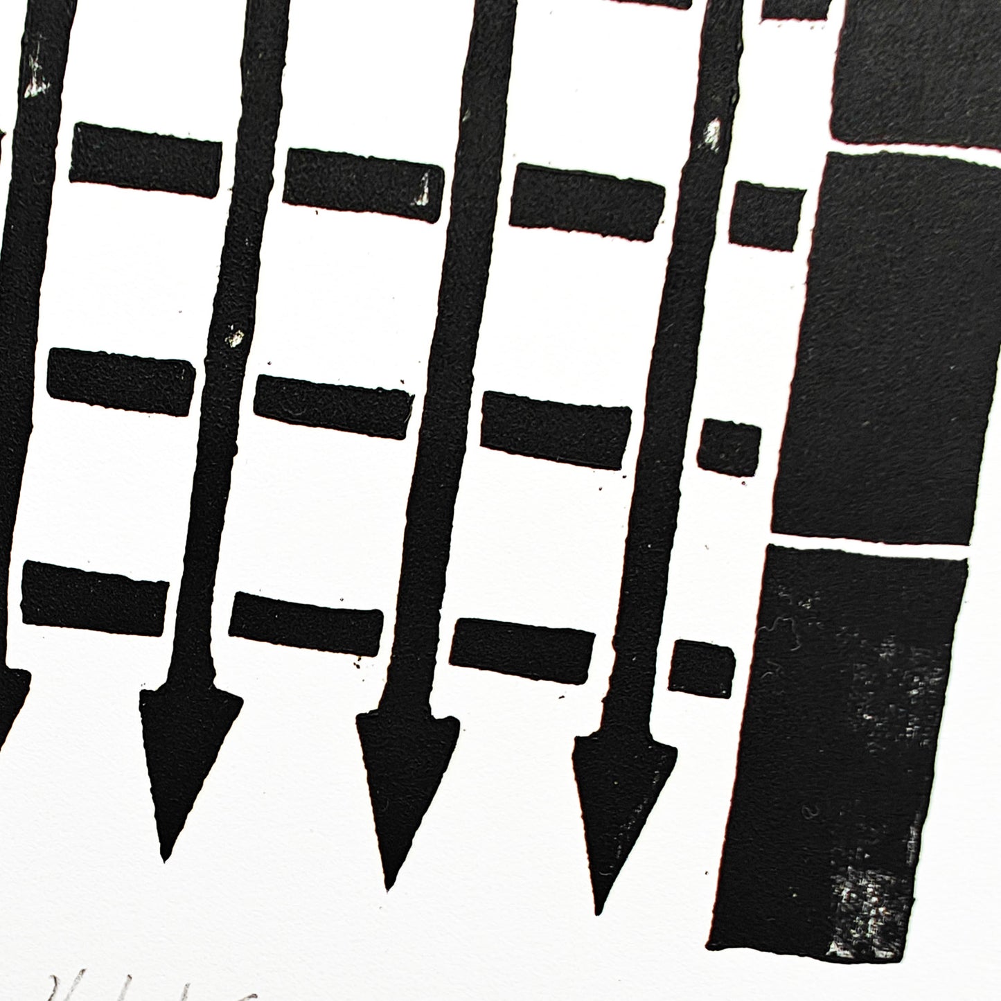 Portcullis - woodcut print