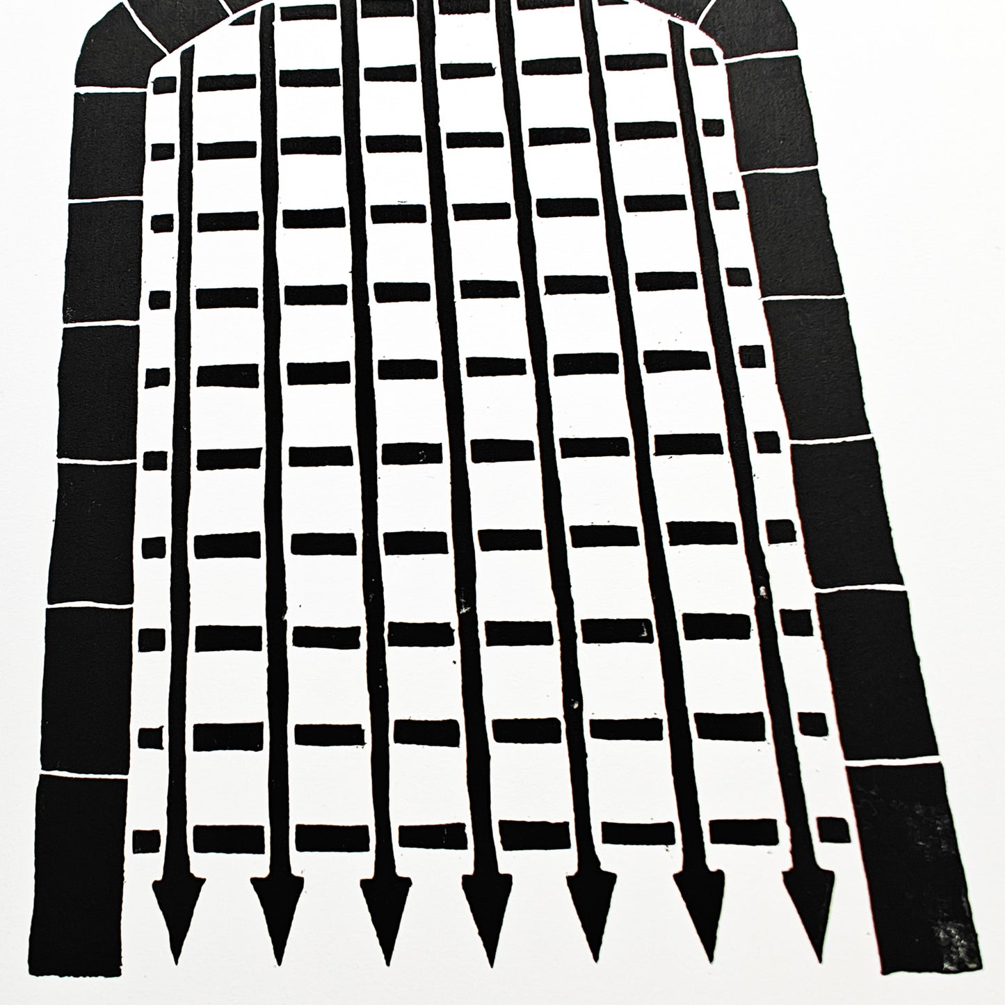 Portcullis - woodcut print