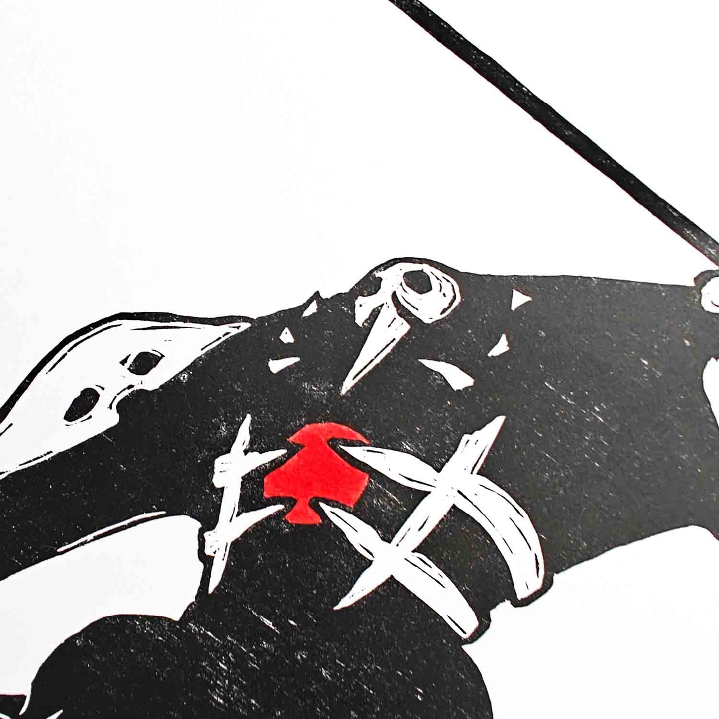 Sachiel - woodcut print
