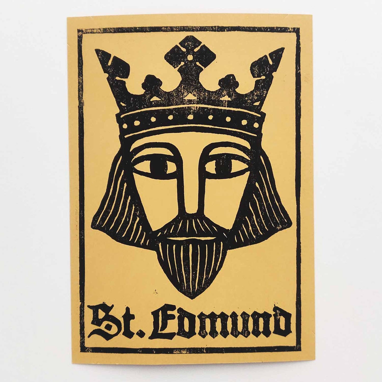 St. Edmund - woodcut print