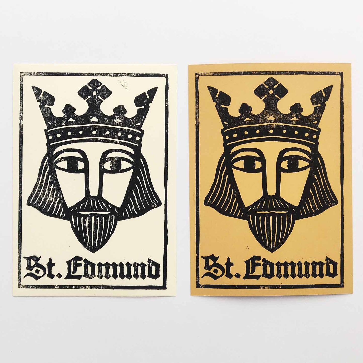 St. Edmund - woodcut print