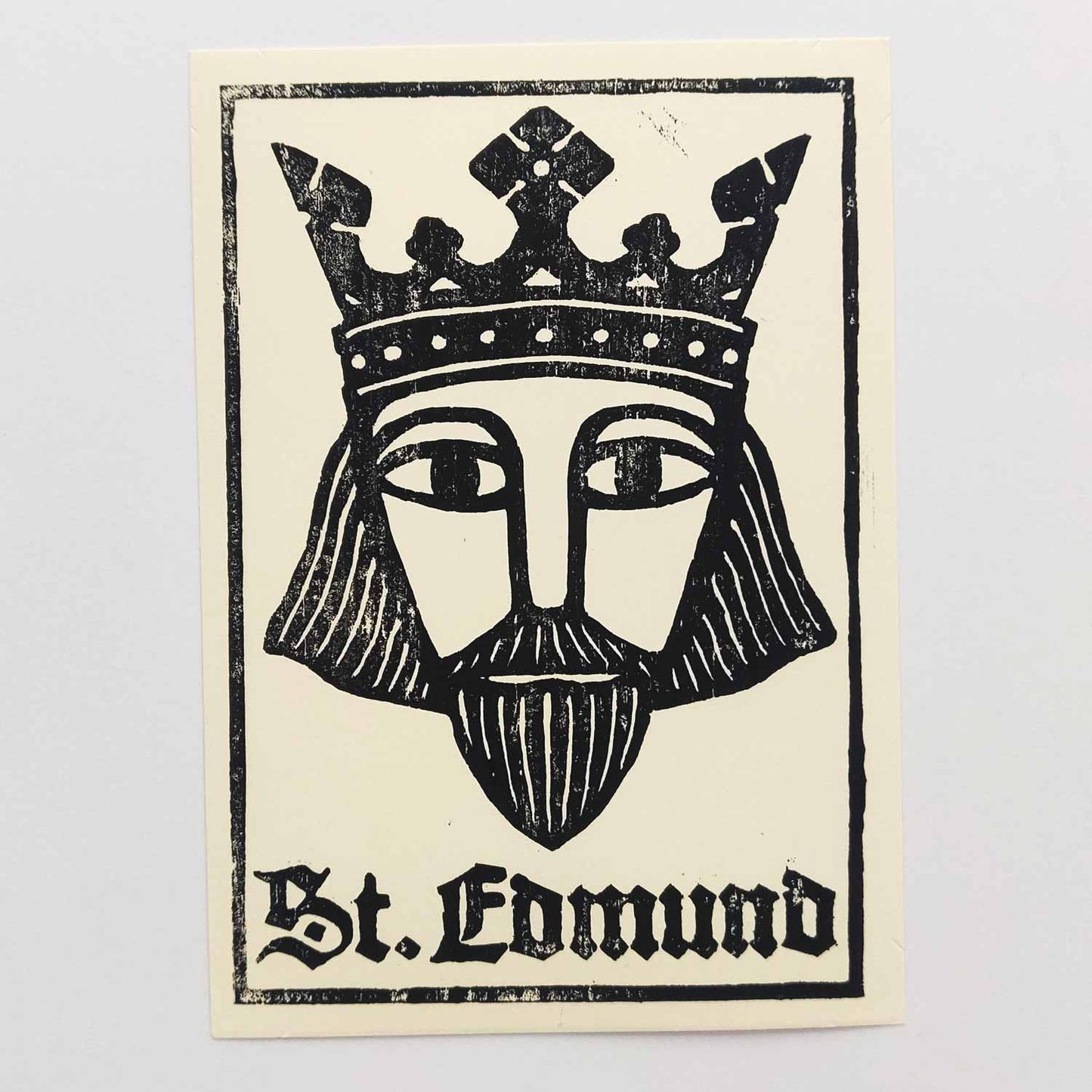St. Edmund - woodcut print