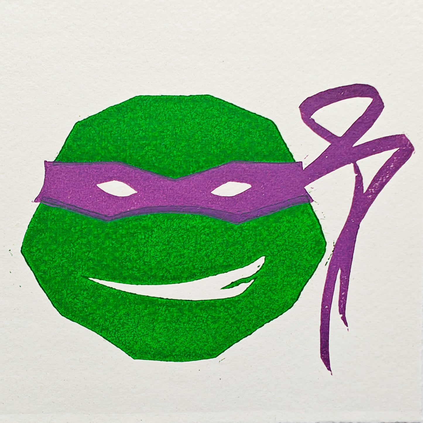 TMNT - woodcut print