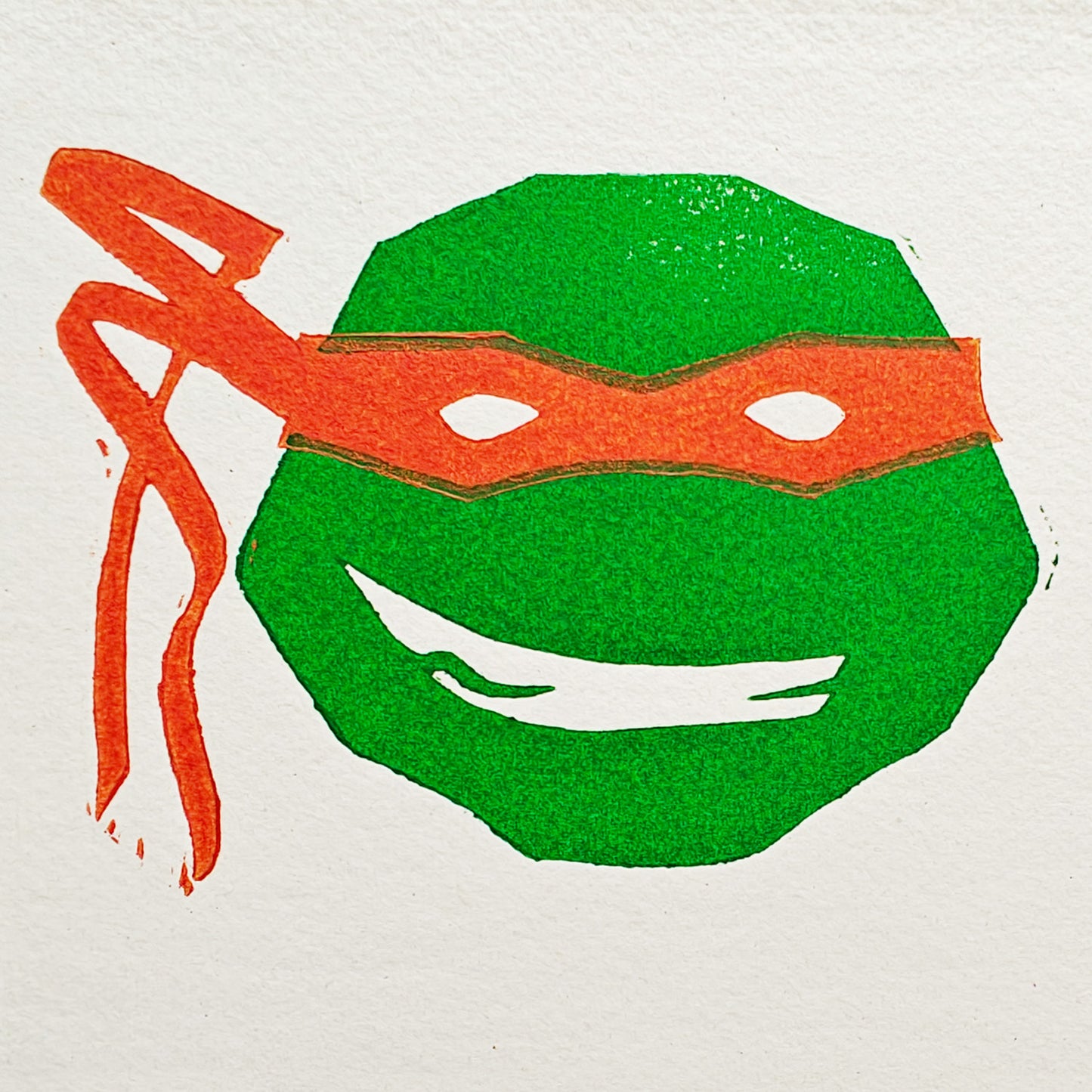 TMNT - woodcut print