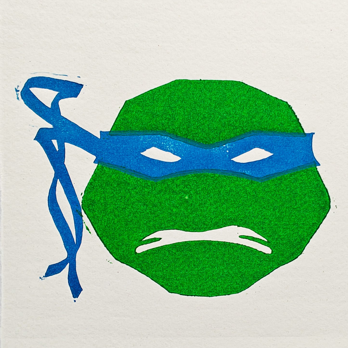 TMNT - woodcut print